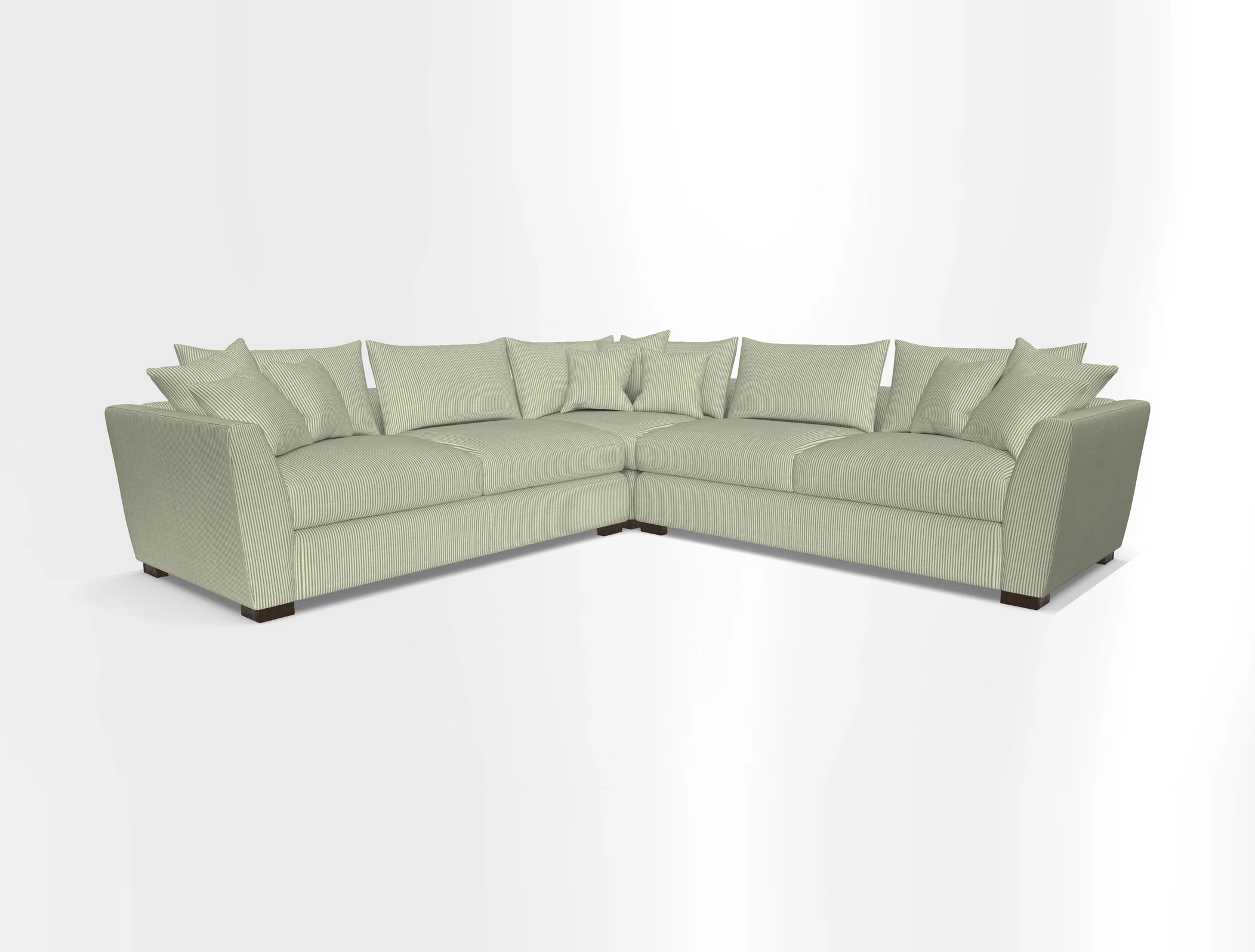 Hambledon Large Corner Group in Plain Two Tone Calico with Scatters in Cloth 22 Weaves