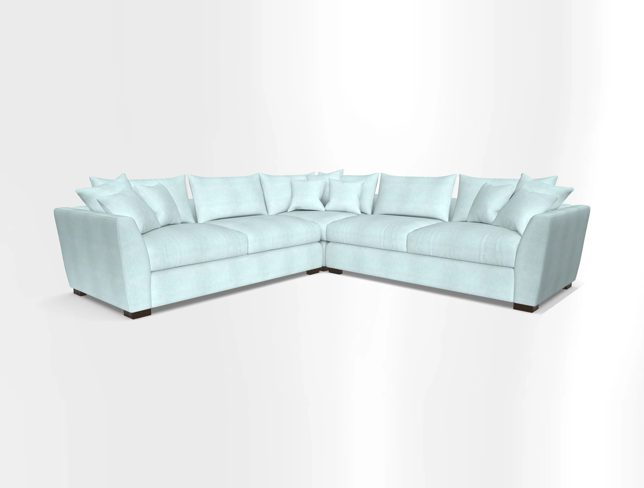 Hambledon Large Corner Group in Plain Two Tone Calico with Scatters in Cloth 22 Weaves