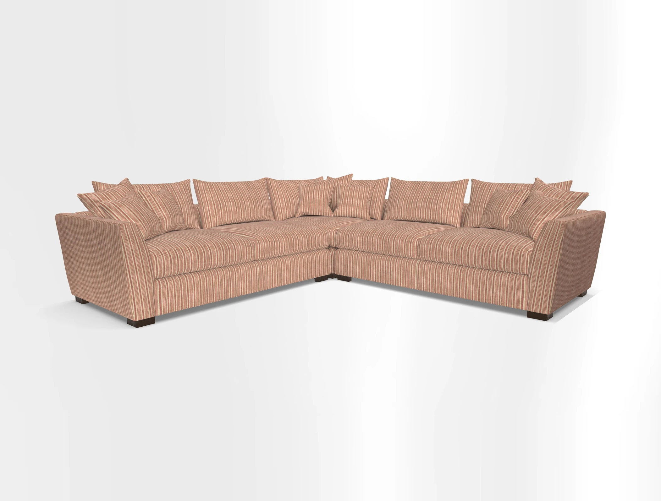 Hambledon Large Corner Group in Plain Two Tone Calico with Scatters in Cloth 22 Weaves