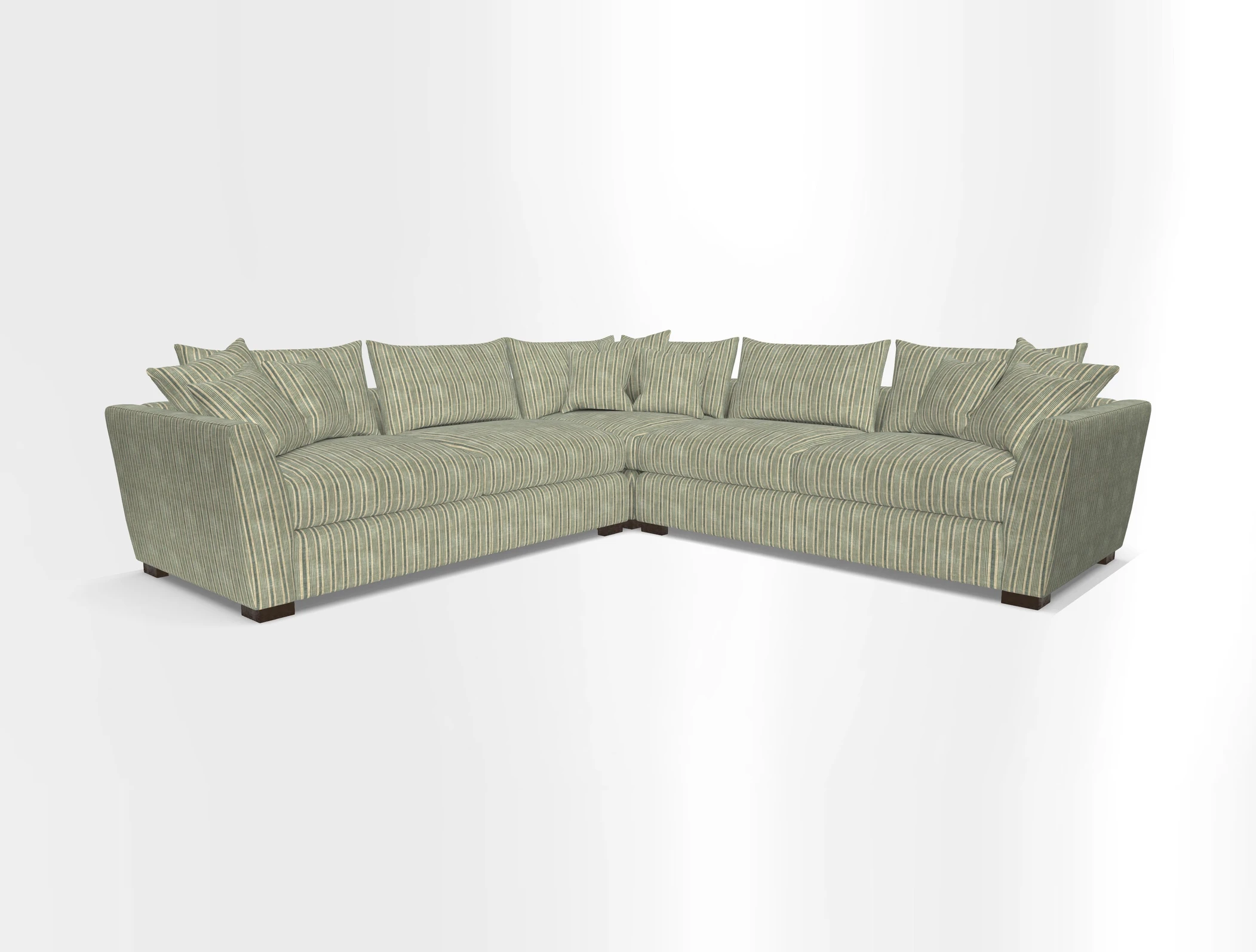 Hambledon Large Corner Group in Plain Two Tone Calico with Scatters in Cloth 22 Weaves