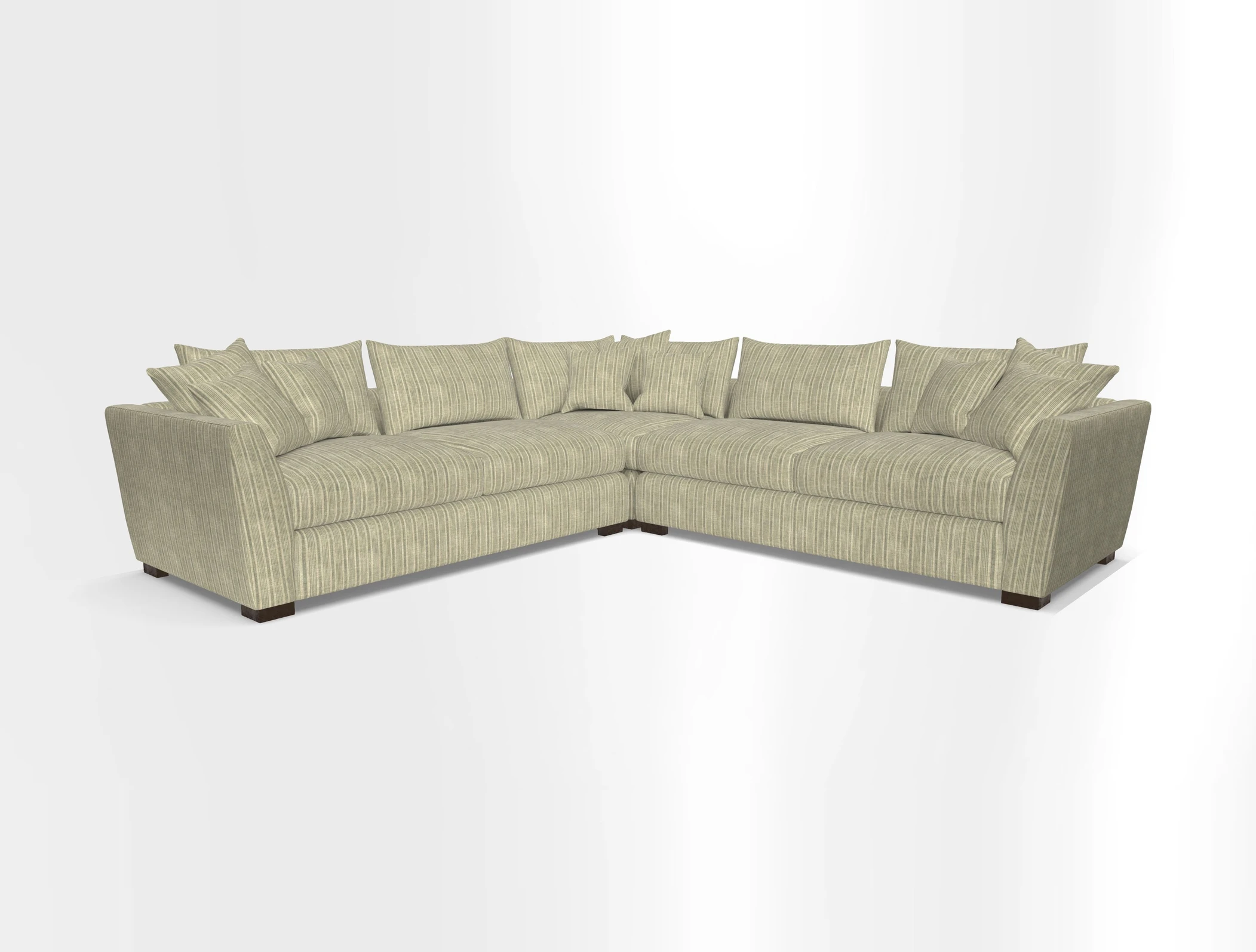Hambledon Large Corner Group in Plain Two Tone Calico with Scatters in Cloth 22 Weaves