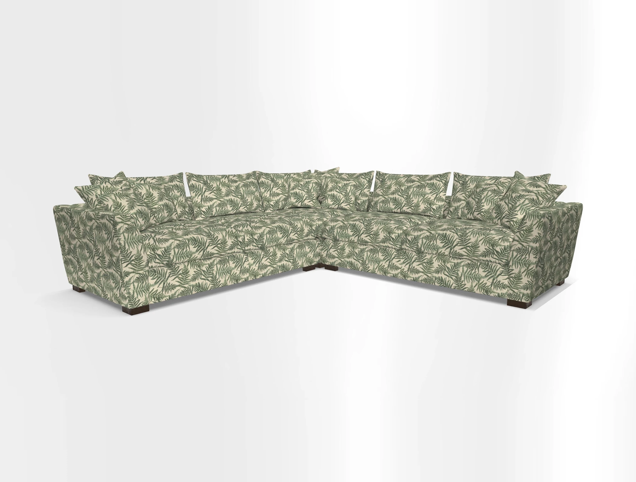 Hambledon Large Corner Group in Plain Two Tone Calico with Scatters in Cloth 22 Weaves