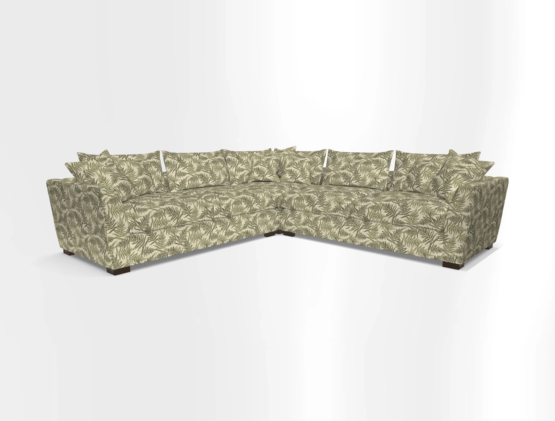 Hambledon Large Corner Group in Plain Two Tone Calico with Scatters in Cloth 22 Weaves