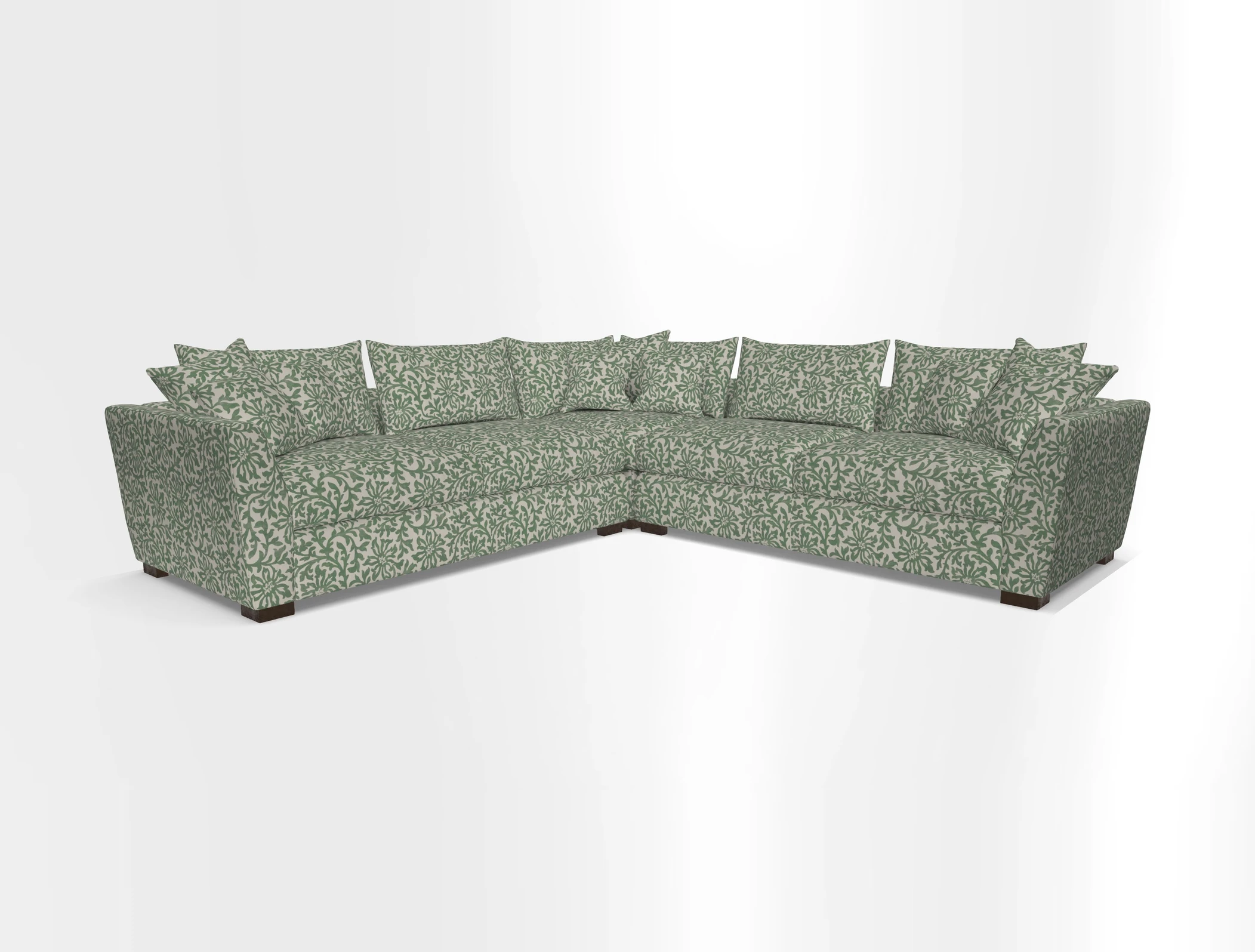 Hambledon Large Corner Group in Plain Two Tone Calico with Scatters in Cloth 22 Weaves