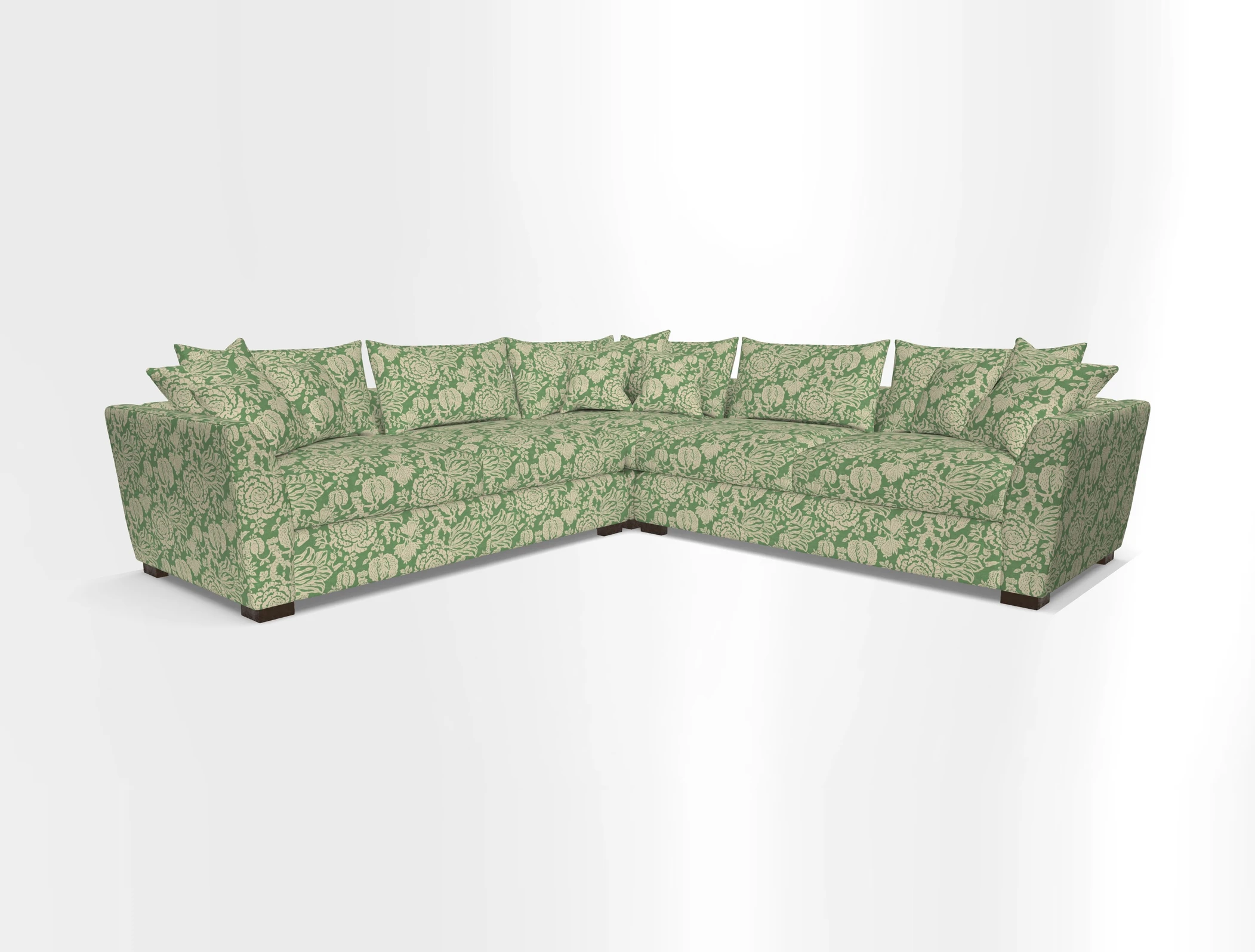 Hambledon Large Corner Group in Plain Two Tone Calico with Scatters in Cloth 22 Weaves