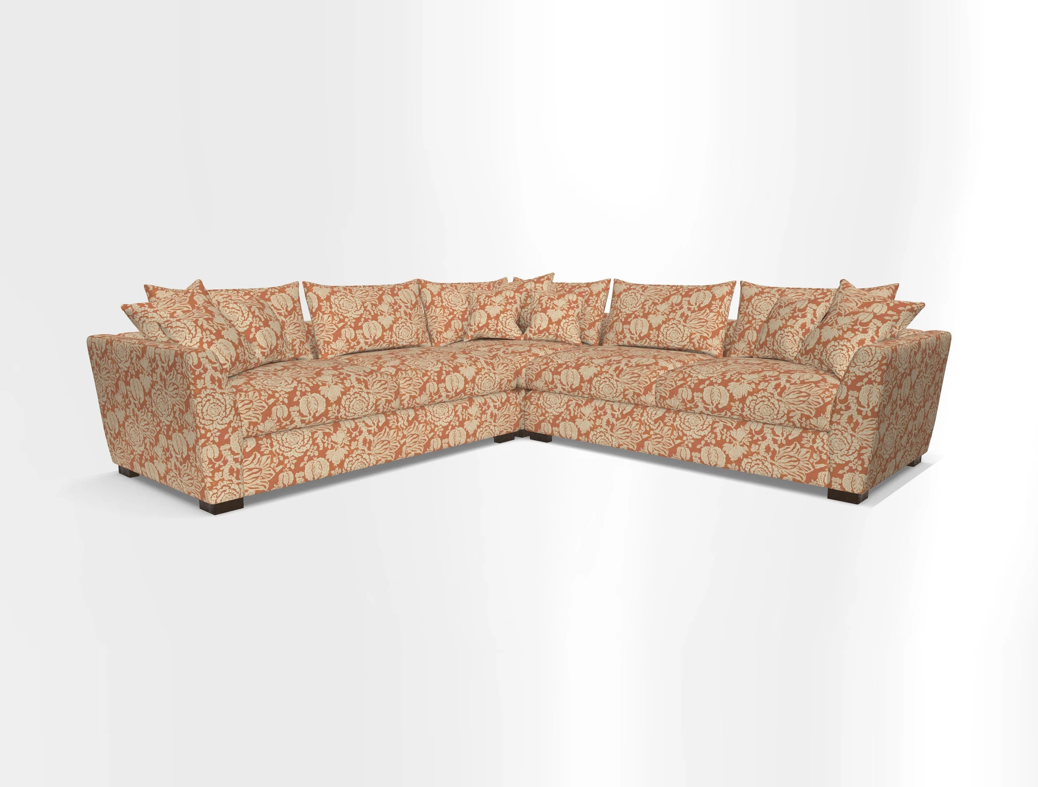 Hambledon Large Corner Group in Plain Two Tone Calico with Scatters in Cloth 22 Weaves