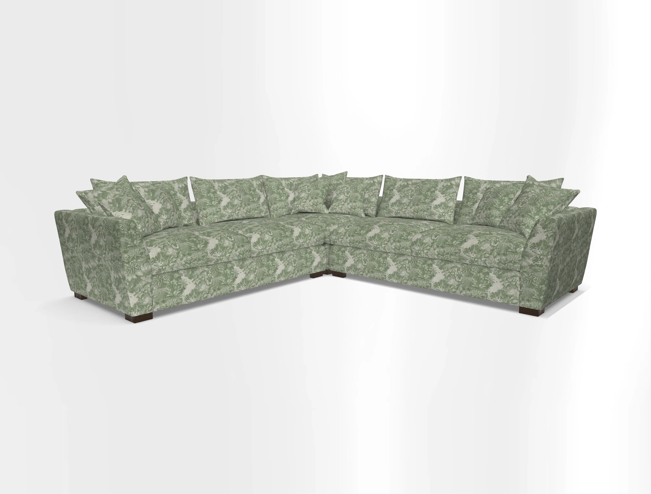 Hambledon Large Corner Group in Plain Two Tone Calico with Scatters in Cloth 22 Weaves