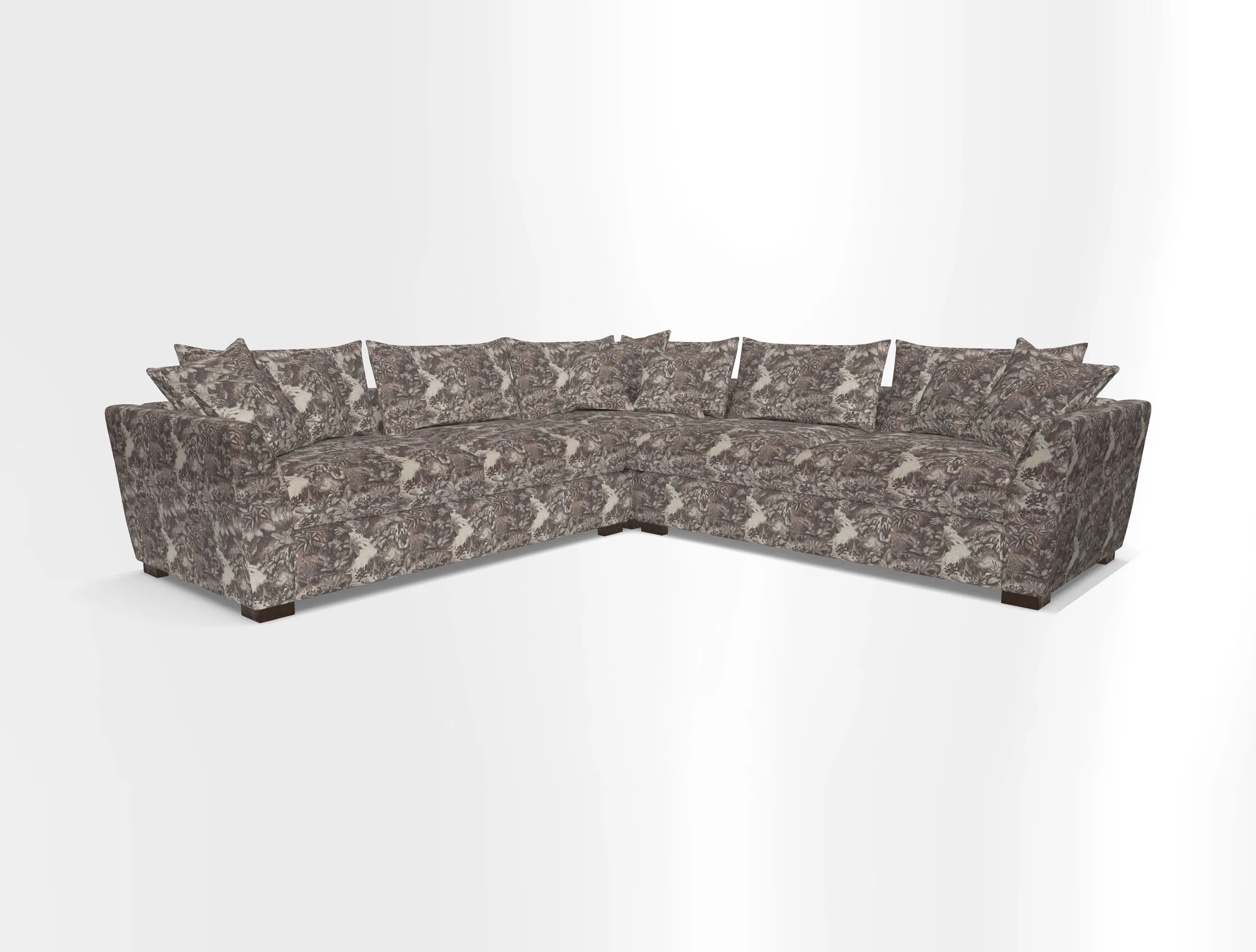 Hambledon Large Corner Group in Plain Two Tone Calico with Scatters in Cloth 22 Weaves