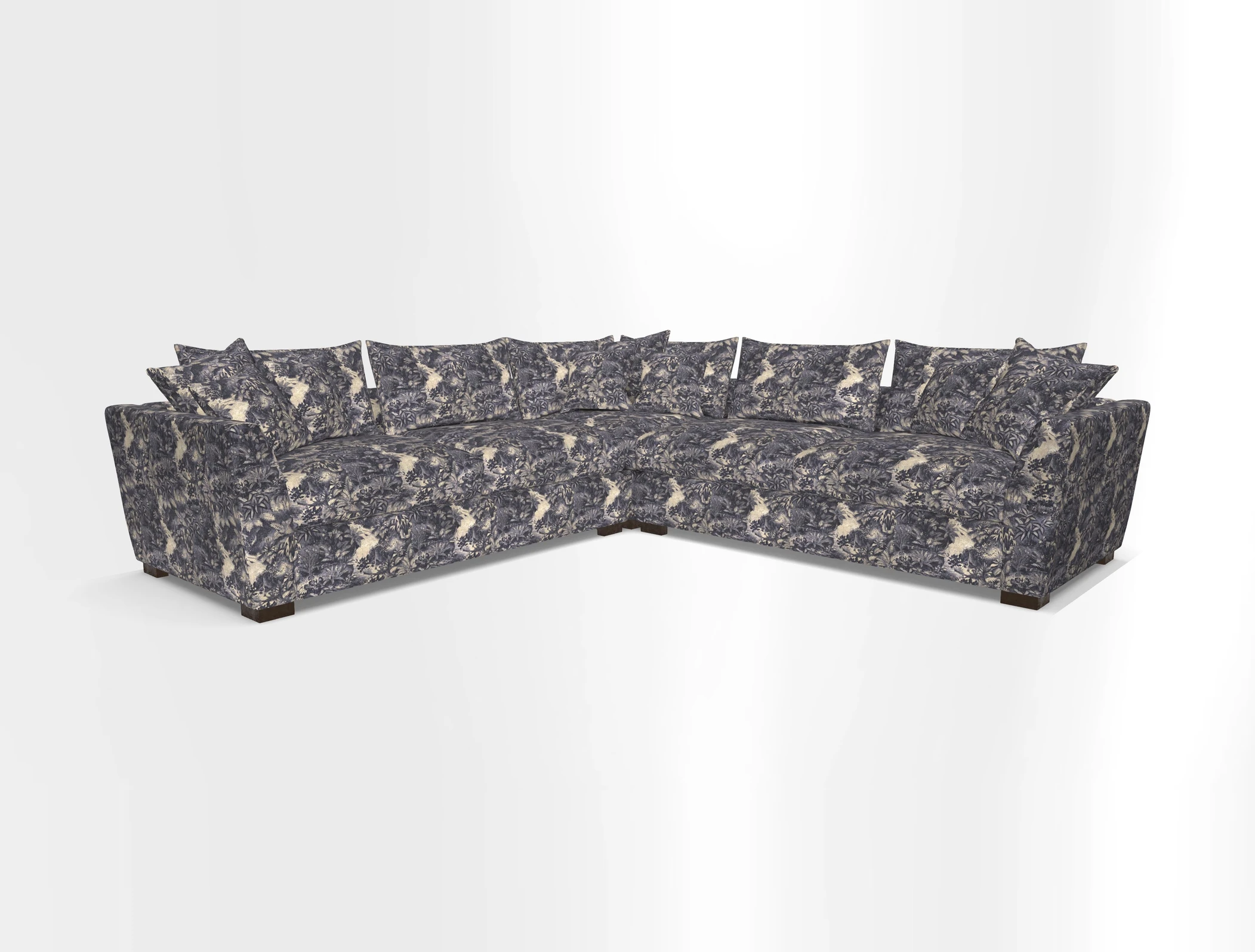 Hambledon Large Corner Group in Plain Two Tone Calico with Scatters in Cloth 22 Weaves