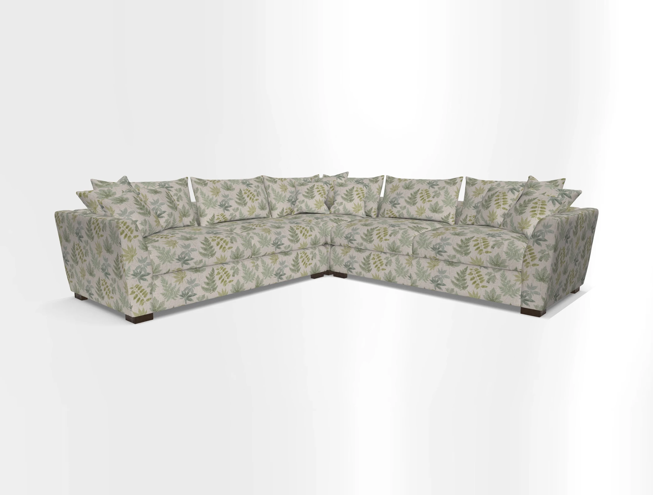 Hambledon Large Corner Group in Plain Two Tone Calico with Scatters in Cloth 22 Weaves