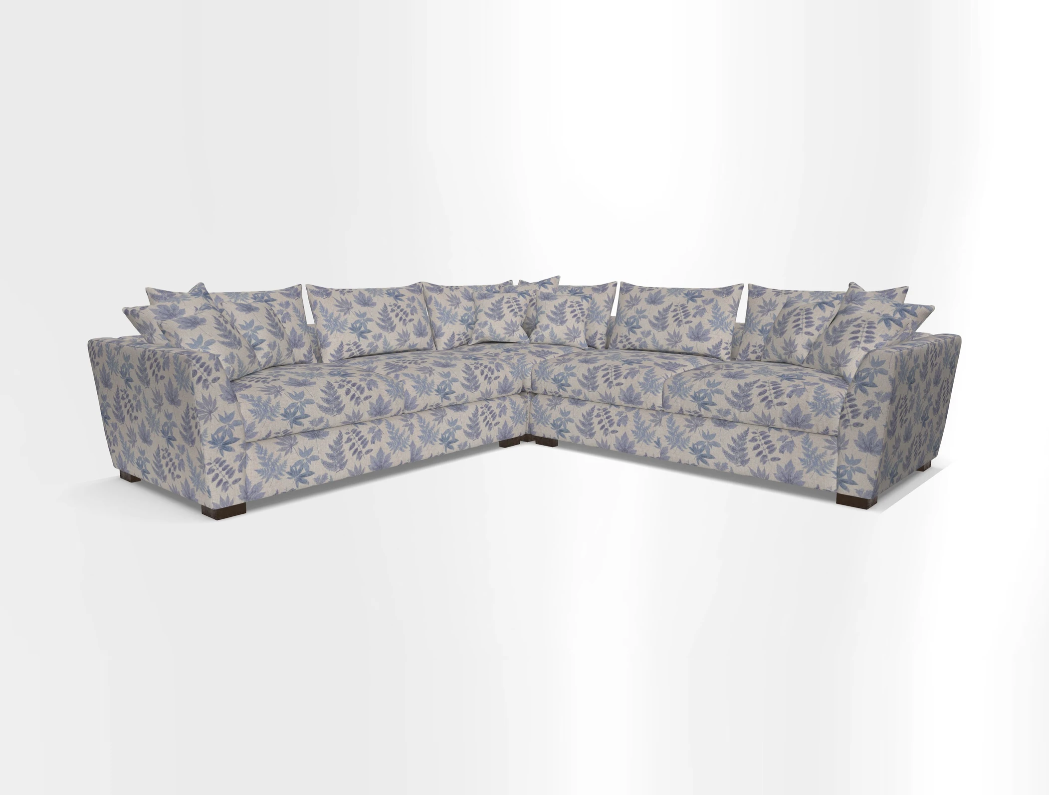 Hambledon Large Corner Group in Plain Two Tone Calico with Scatters in Cloth 22 Weaves