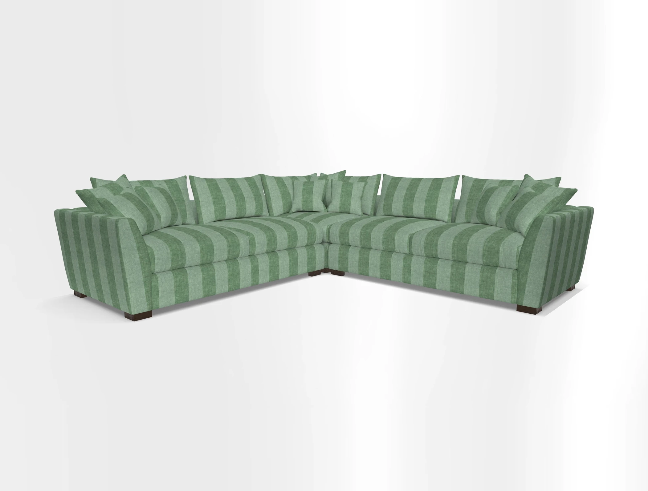 Hambledon Large Corner Group in Plain Two Tone Calico with Scatters in Cloth 22 Weaves