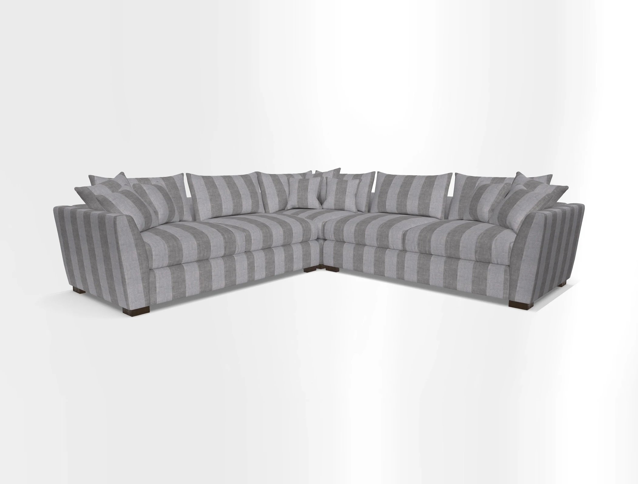 Hambledon Large Corner Group in Plain Two Tone Calico with Scatters in Cloth 22 Weaves