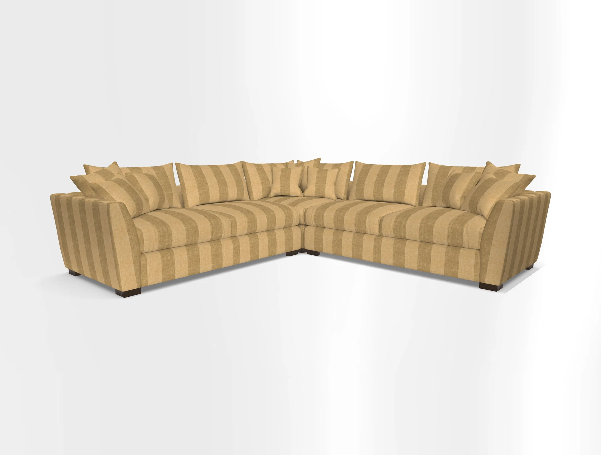 Hambledon Large Corner Group in Plain Two Tone Calico with Scatters in Cloth 22 Weaves