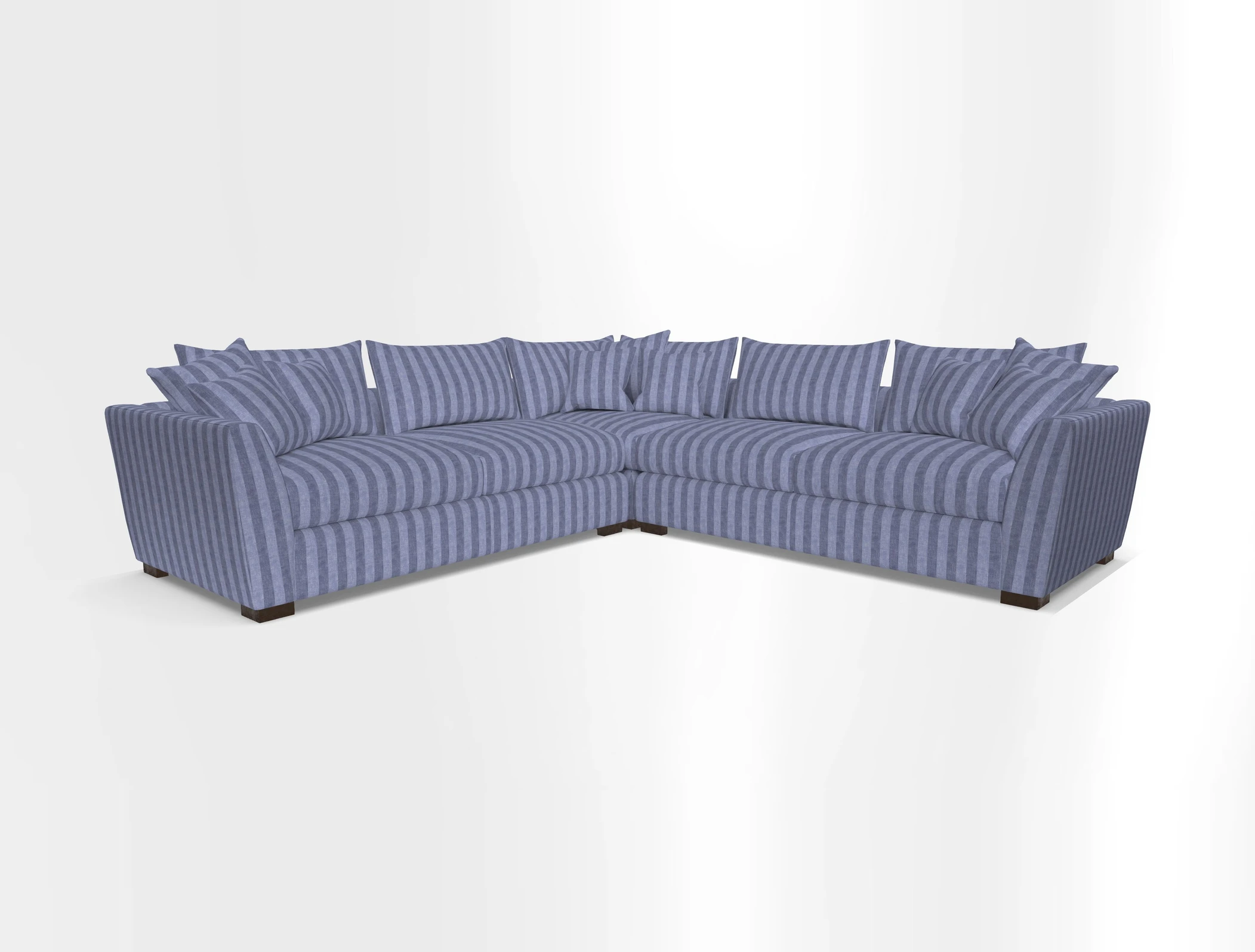 Hambledon Large Corner Group in Plain Two Tone Calico with Scatters in Cloth 22 Weaves