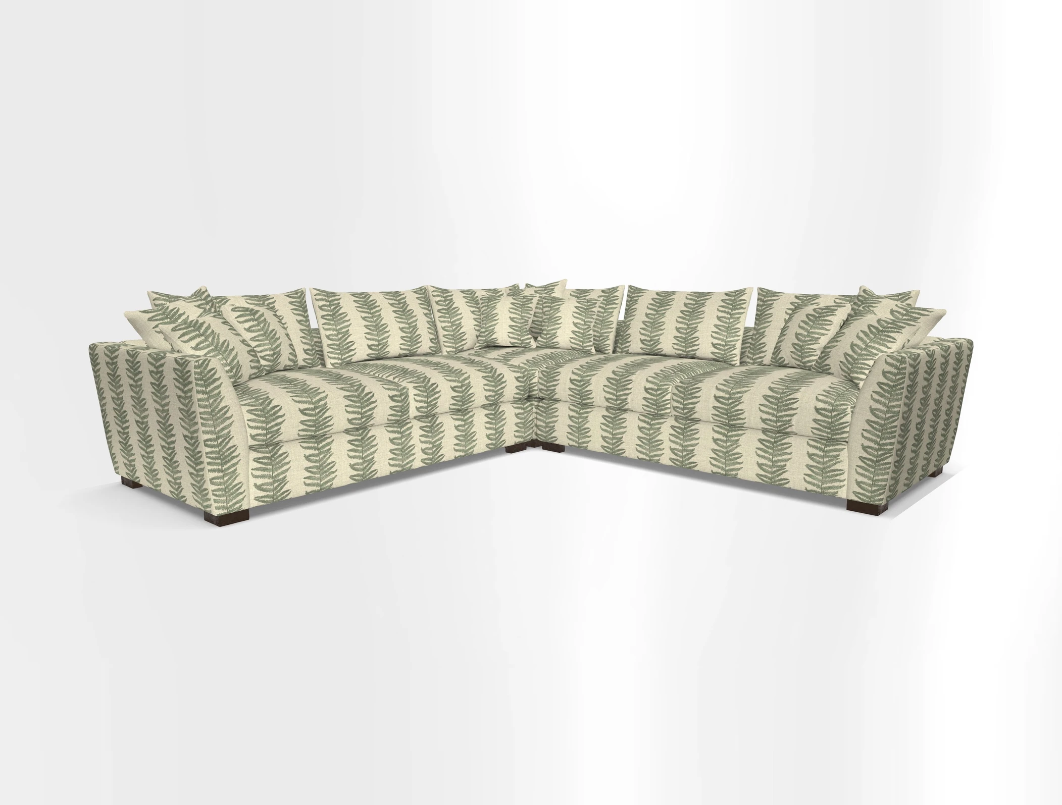Hambledon Large Corner Group in Plain Two Tone Calico with Scatters in Cloth 22 Weaves