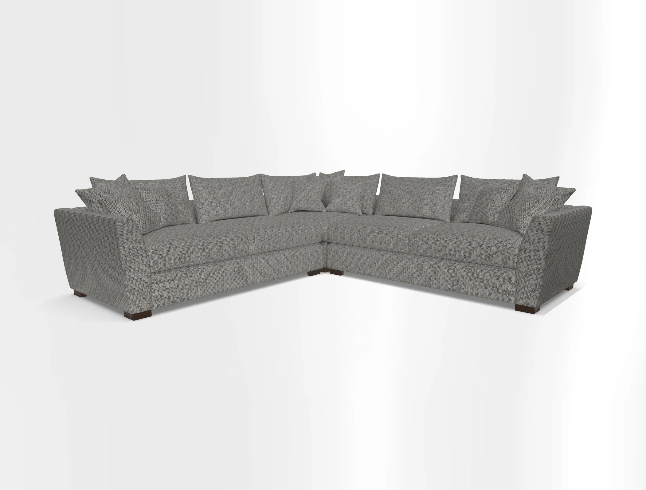 Hambledon Large Corner Group in Plain Two Tone Calico with Scatters in Cloth 22 Weaves