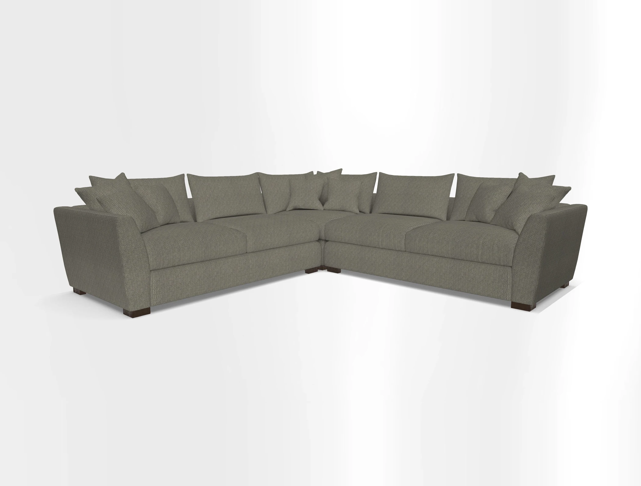 Hambledon Large Corner Group in Plain Two Tone Calico with Scatters in Cloth 22 Weaves