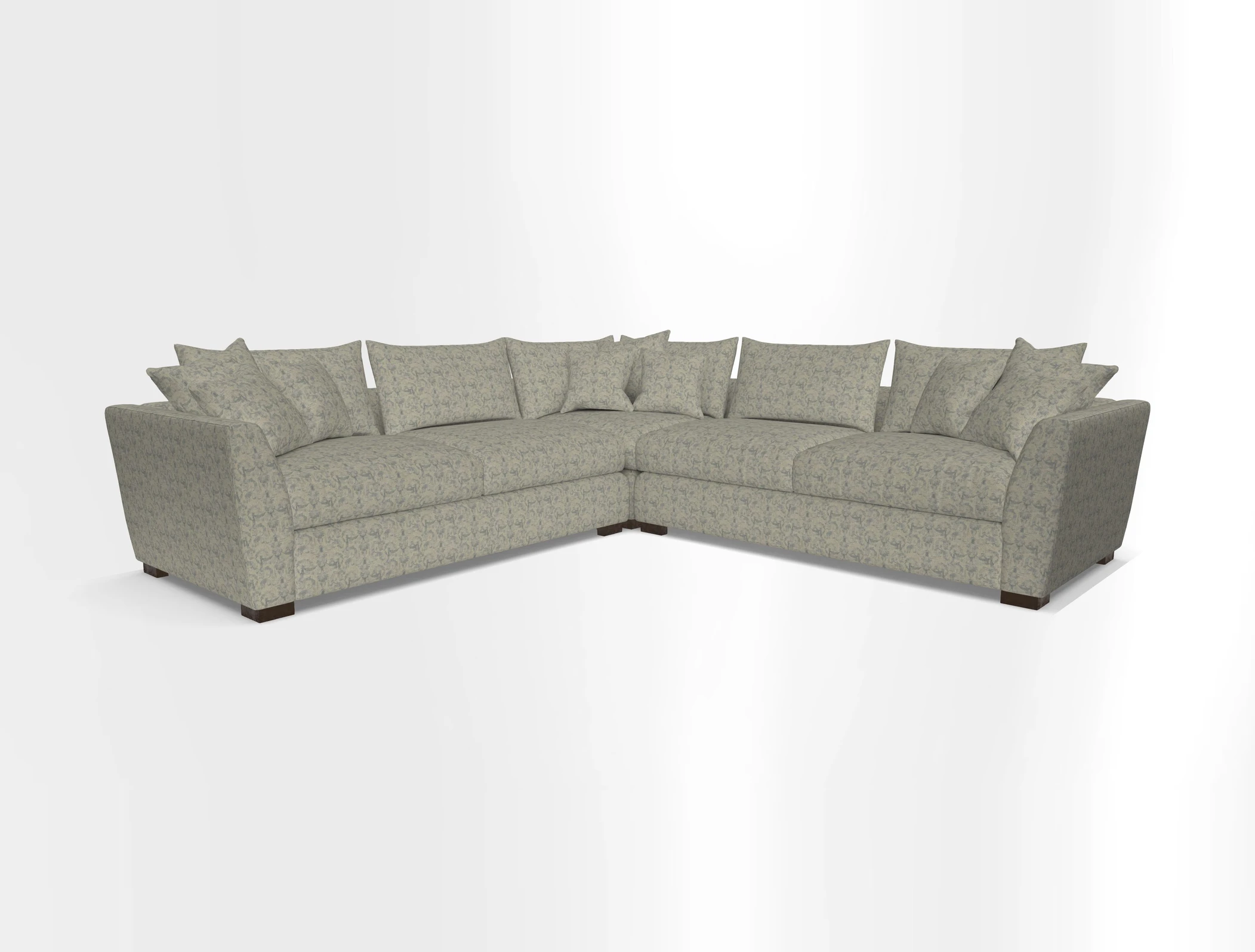 Hambledon Large Corner Group in Plain Two Tone Calico with Scatters in Cloth 22 Weaves