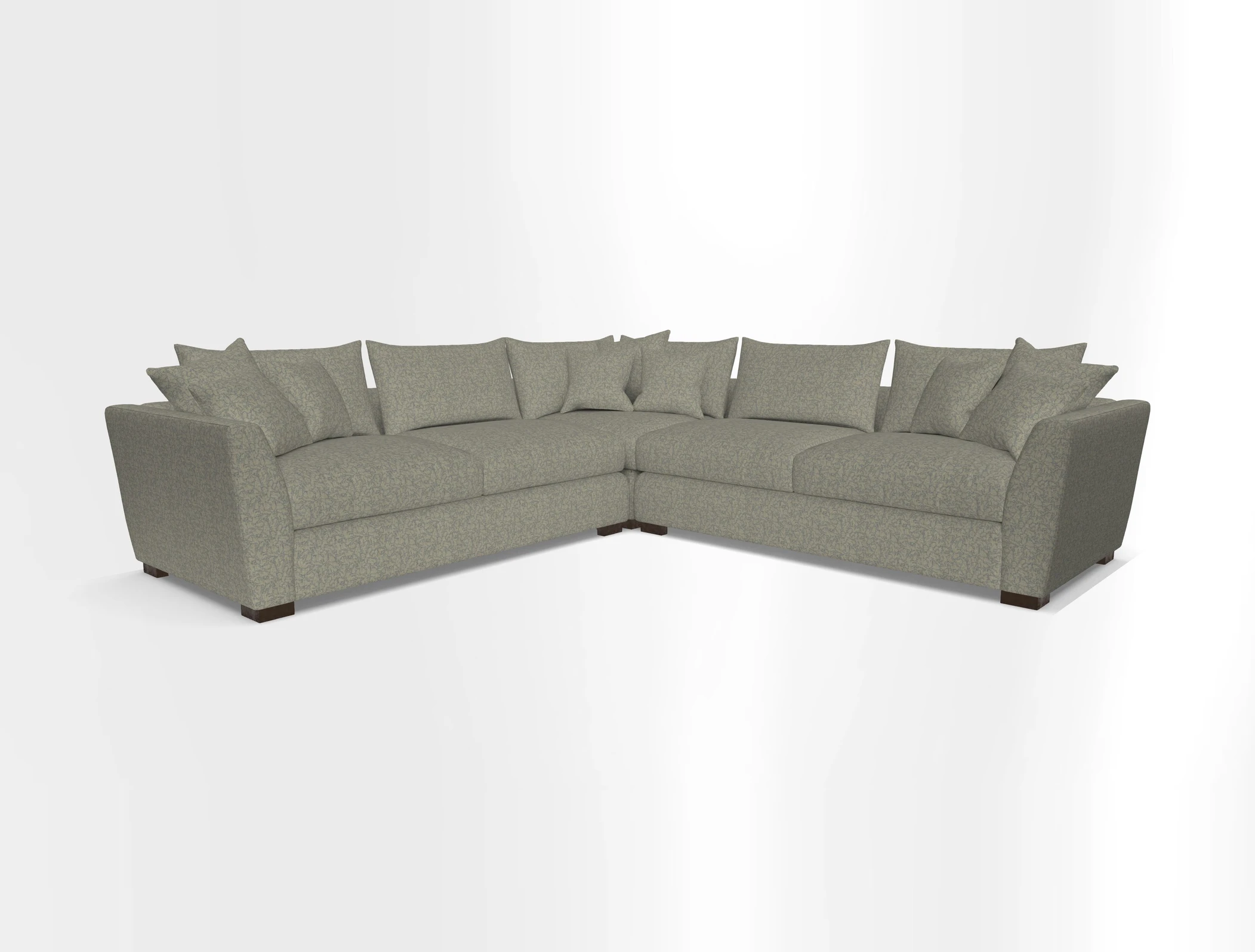 Hambledon Large Corner Group in Plain Two Tone Calico with Scatters in Cloth 22 Weaves