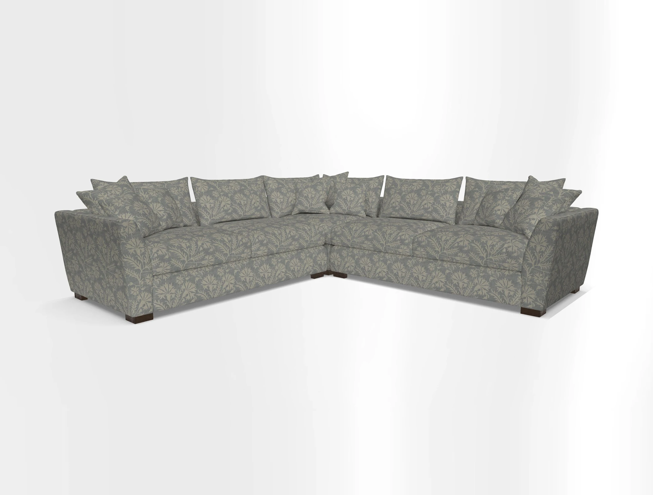 Hambledon Large Corner Group in Plain Two Tone Calico with Scatters in Cloth 22 Weaves