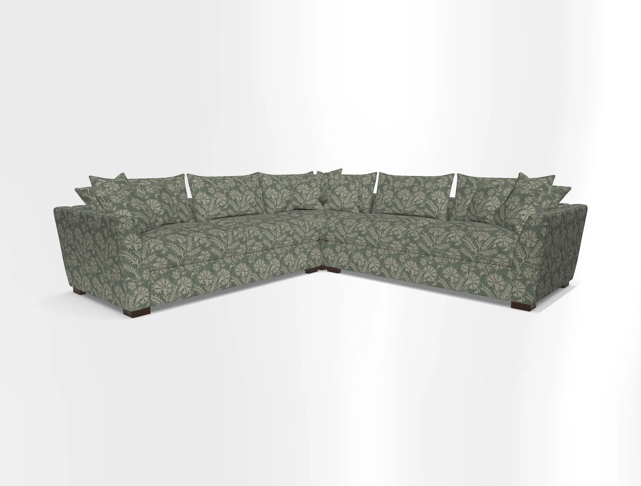 Hambledon Large Corner Group in Plain Two Tone Calico with Scatters in Cloth 22 Weaves