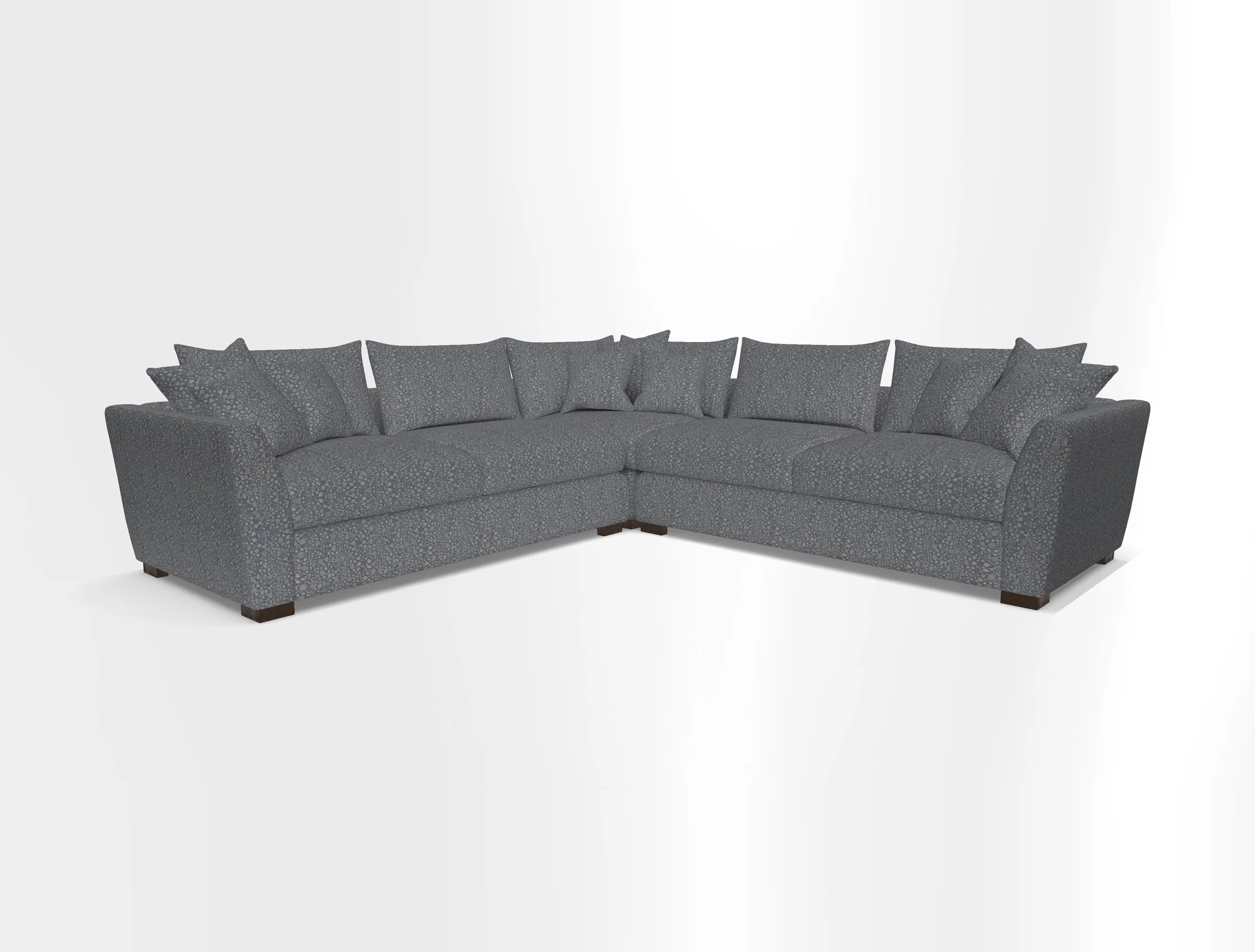 Hambledon Large Corner Group in Plain Two Tone Calico with Scatters in Cloth 22 Weaves