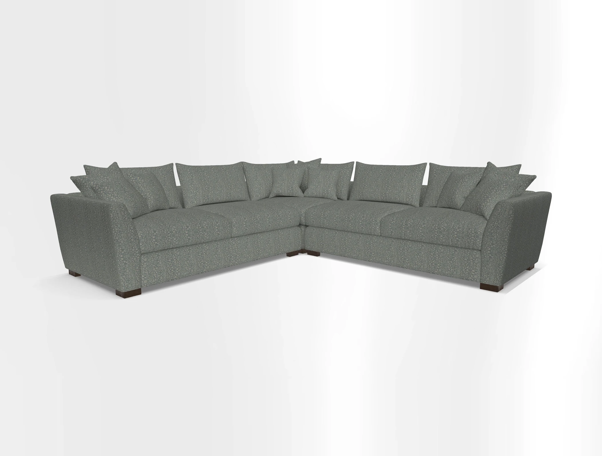 Hambledon Large Corner Group in Plain Two Tone Calico with Scatters in Cloth 22 Weaves