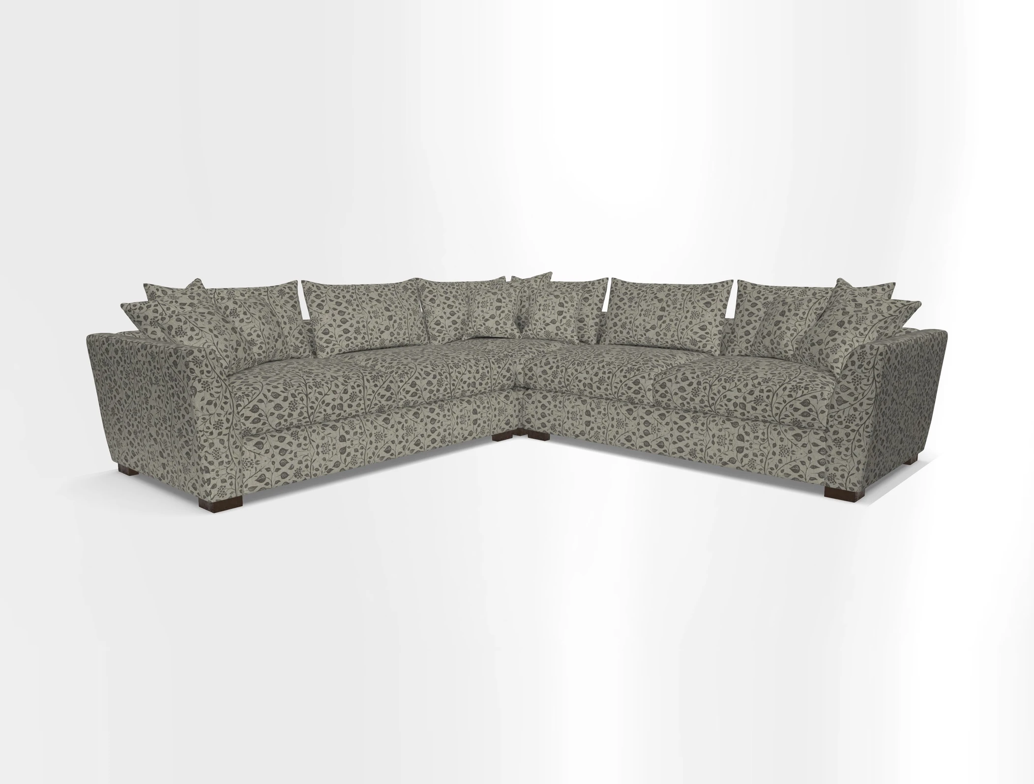 Hambledon Large Corner Group in Plain Two Tone Calico with Scatters in Cloth 22 Weaves