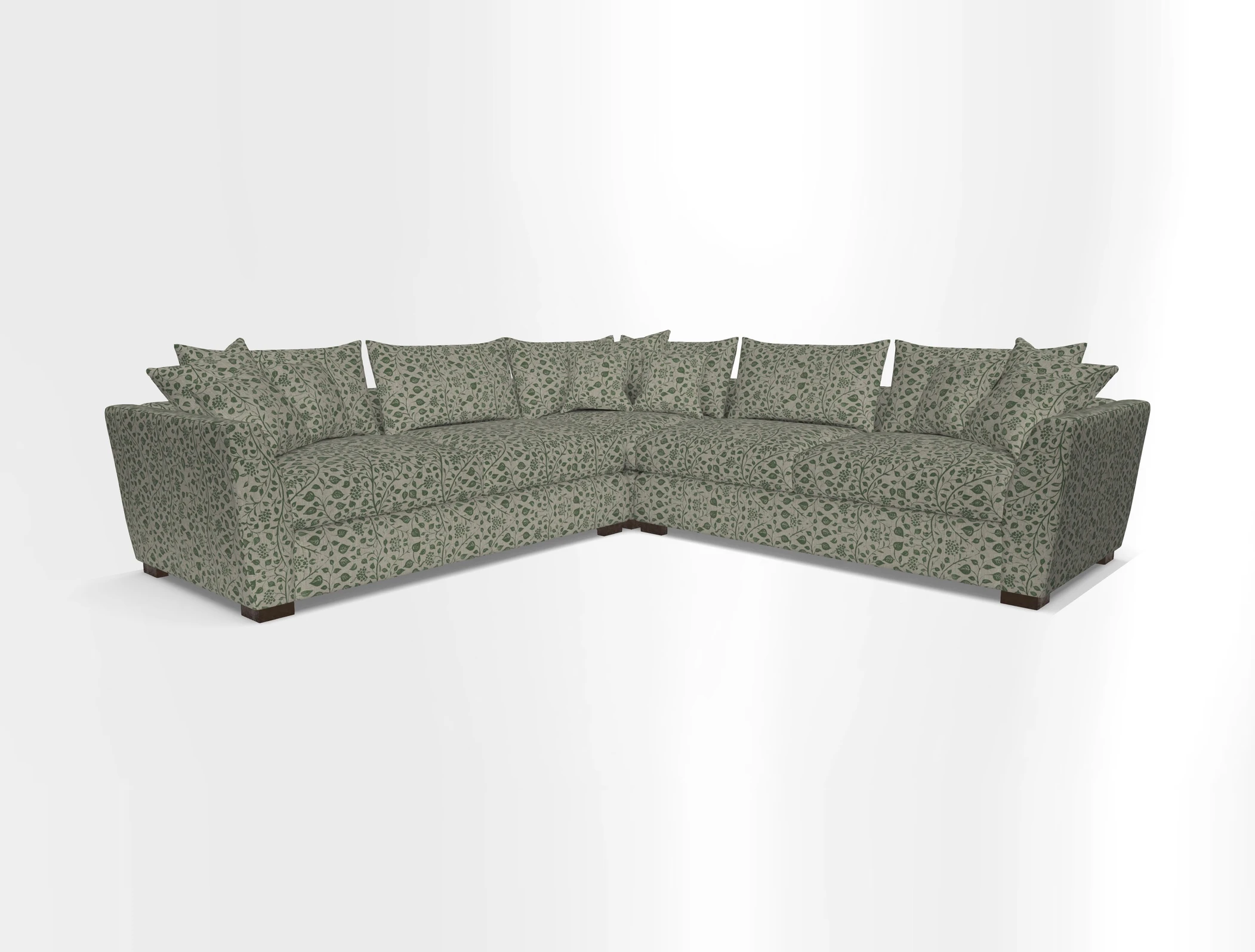 Hambledon Large Corner Group in Plain Two Tone Calico with Scatters in Cloth 22 Weaves
