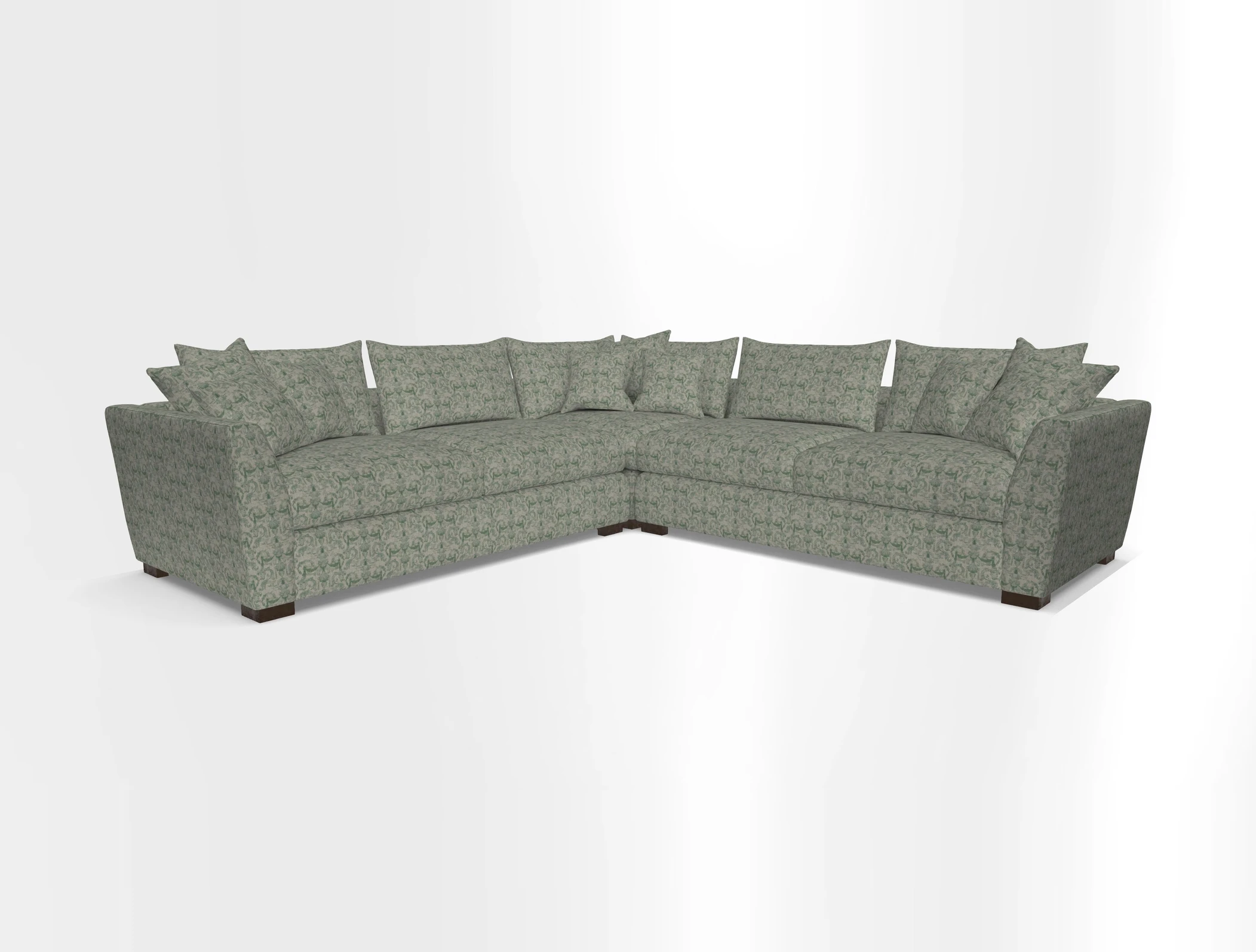 Hambledon Large Corner Group in Plain Two Tone Calico with Scatters in Cloth 22 Weaves