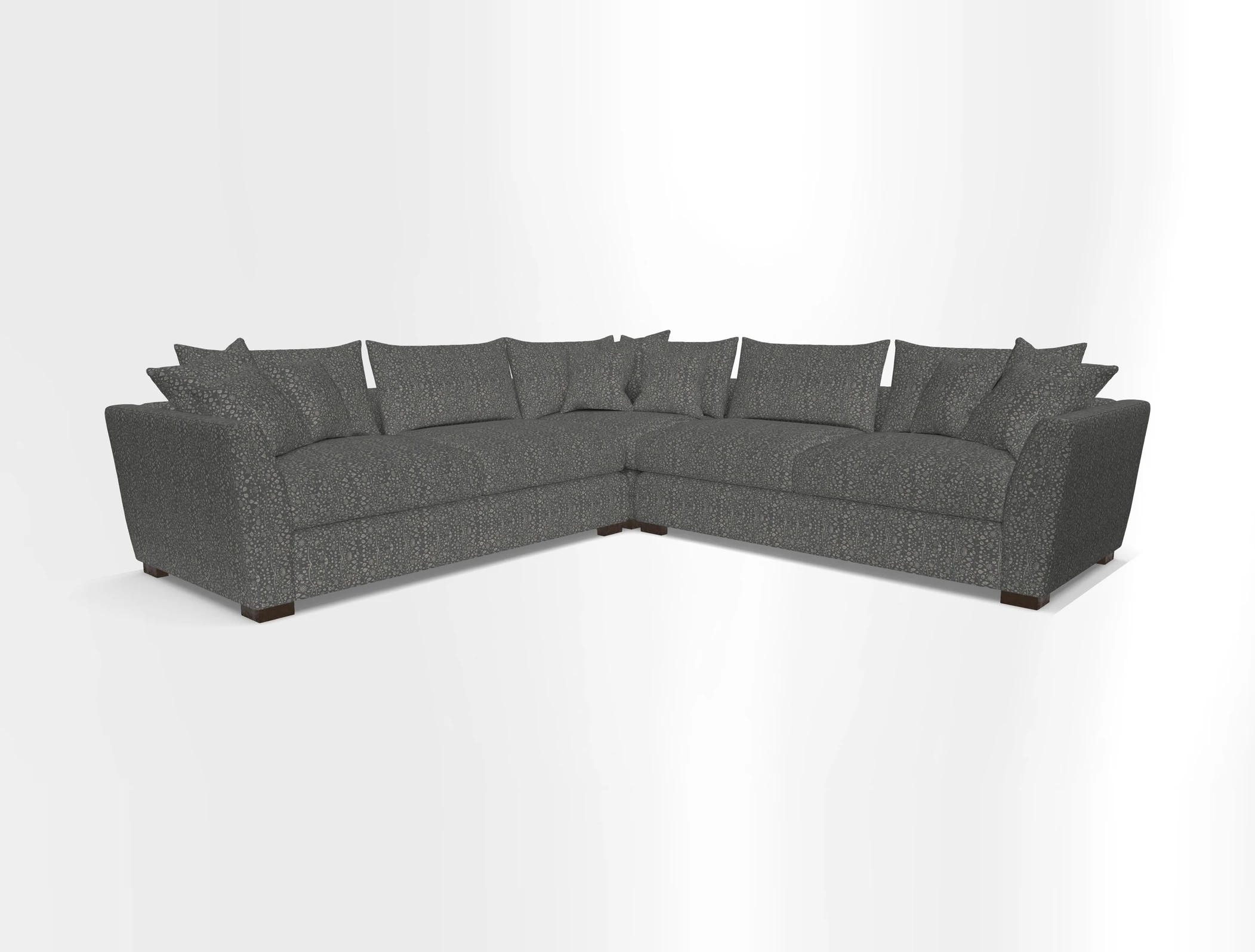 Hambledon Large Corner Group in Plain Two Tone Calico with Scatters in Cloth 22 Weaves