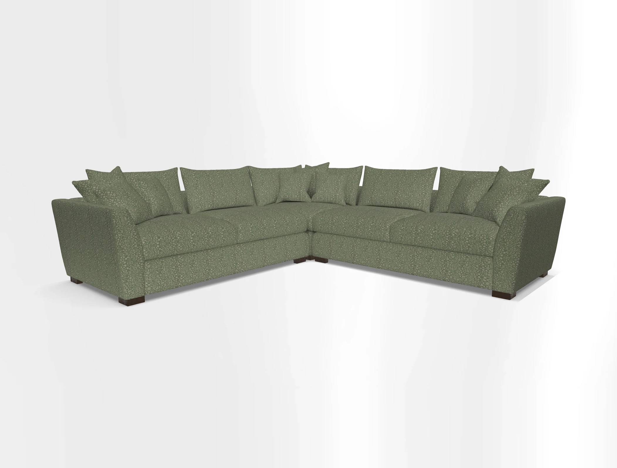Hambledon Large Corner Group in Plain Two Tone Calico with Scatters in Cloth 22 Weaves