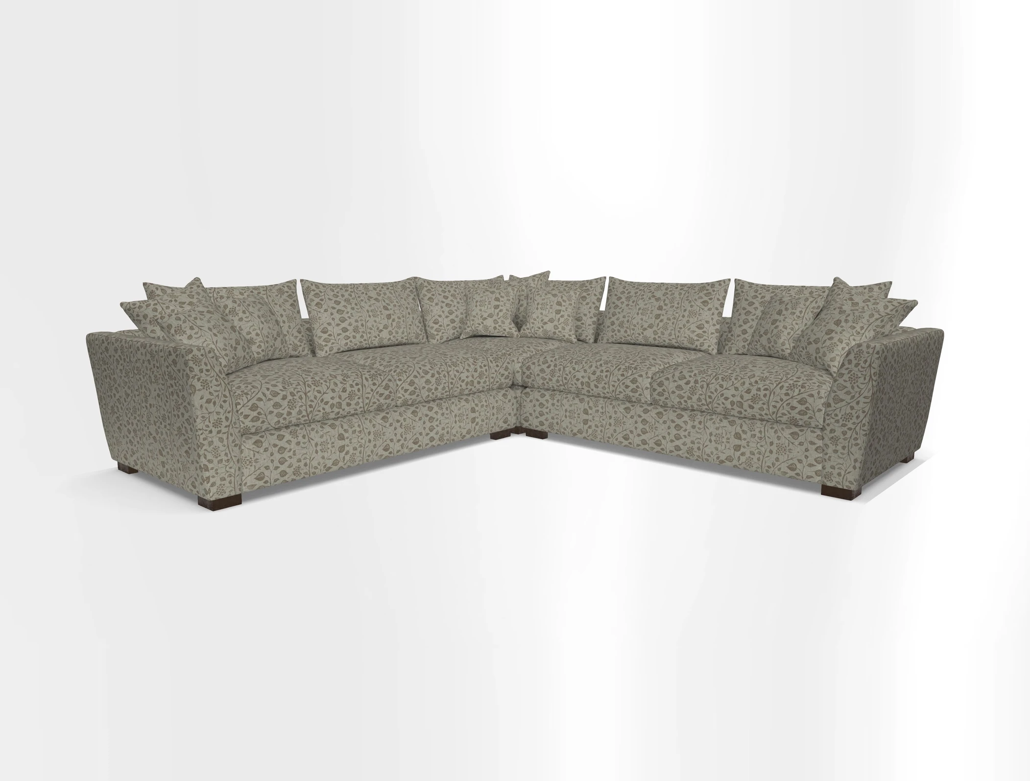 Hambledon Large Corner Group in Plain Two Tone Calico with Scatters in Cloth 22 Weaves