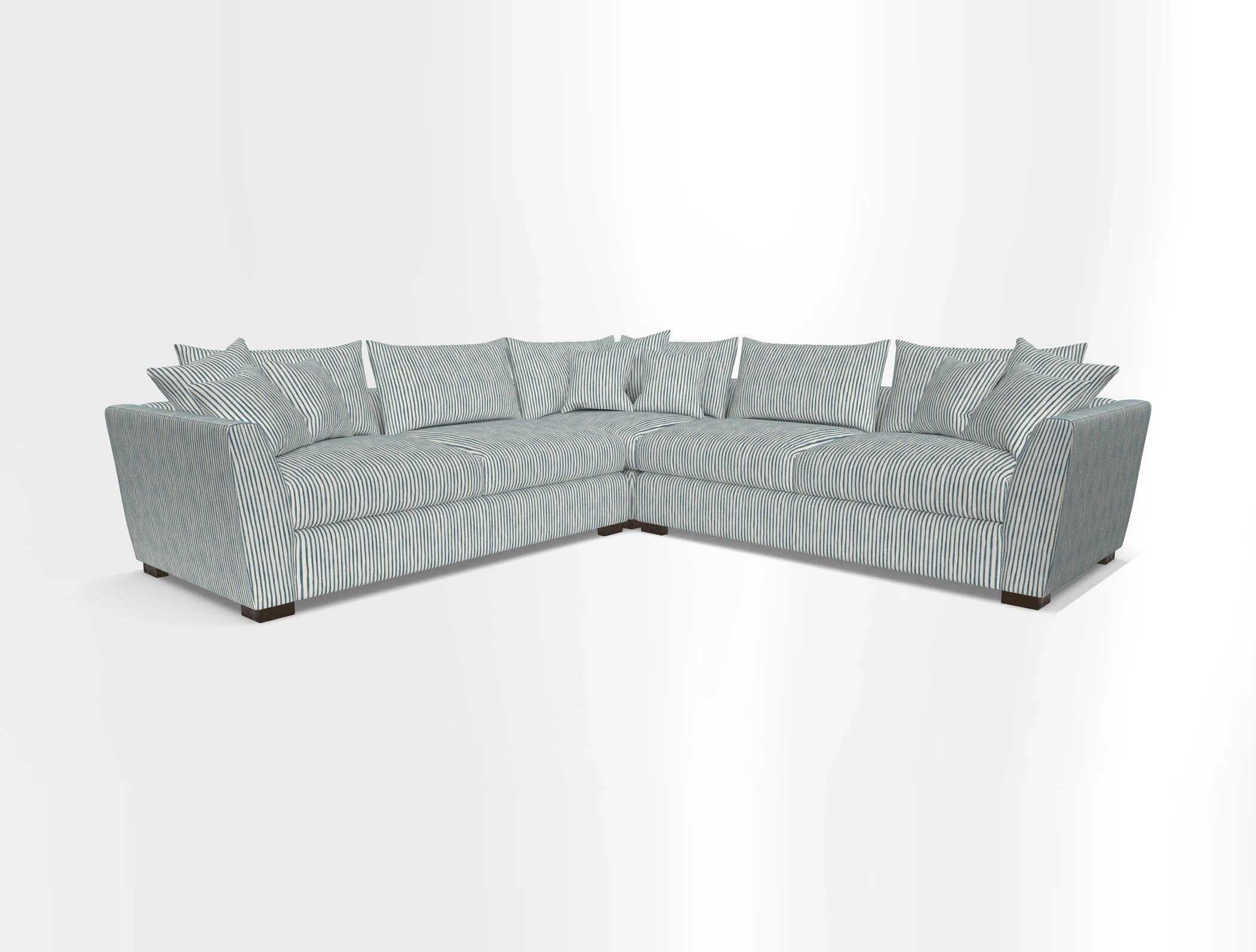 Hambledon Large Corner Group in Plain Two Tone Calico with Scatters in Cloth 22 Weaves