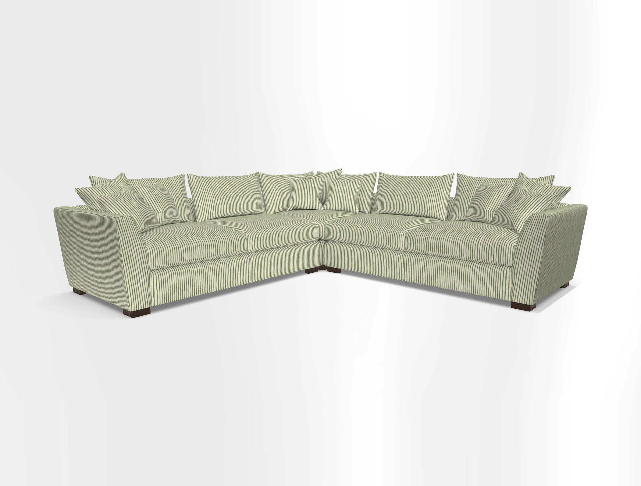 Hambledon Large Corner Group in Plain Two Tone Calico with Scatters in Cloth 22 Weaves