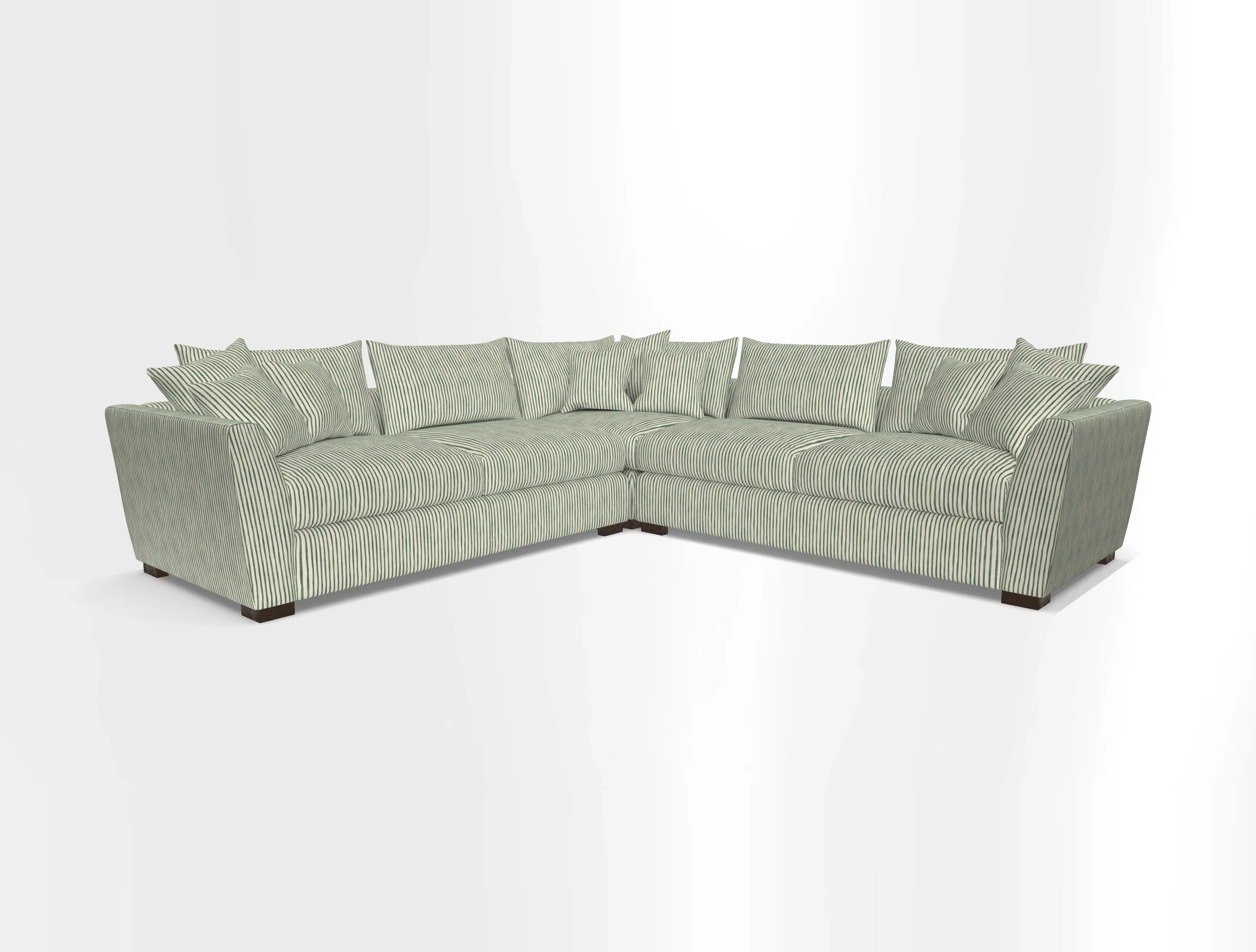 Hambledon Large Corner Group in Plain Two Tone Calico with Scatters in Cloth 22 Weaves