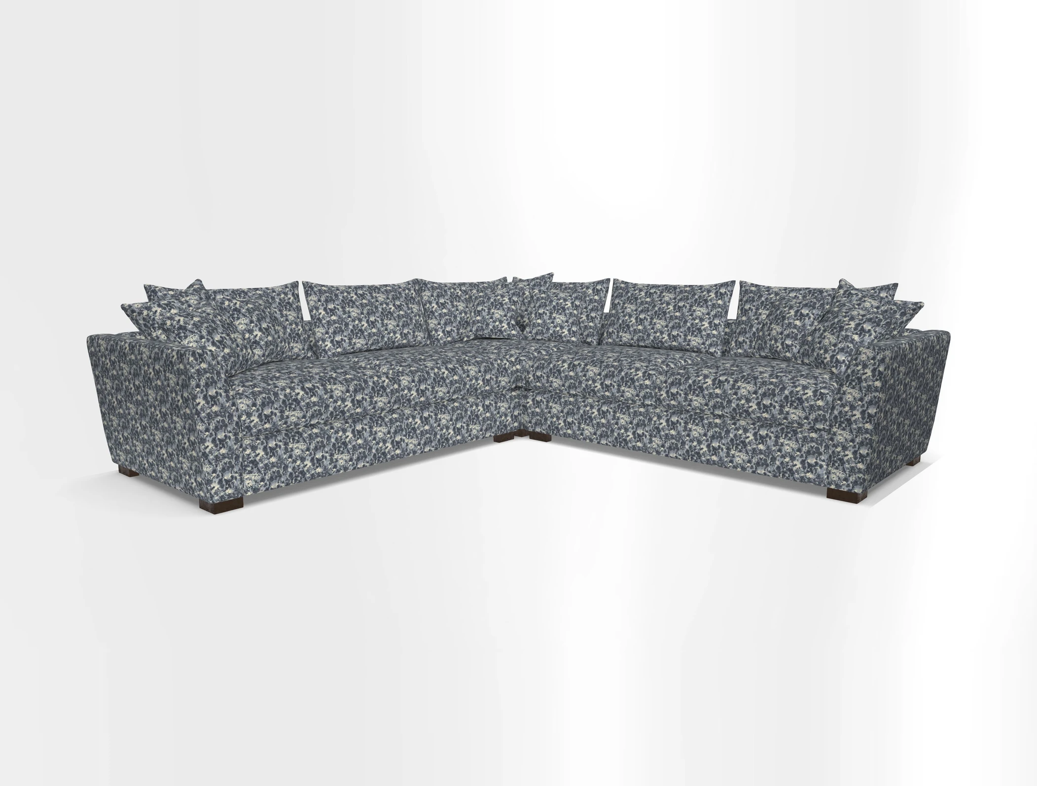 Hambledon Large Corner Group in Plain Two Tone Calico with Scatters in Cloth 22 Weaves