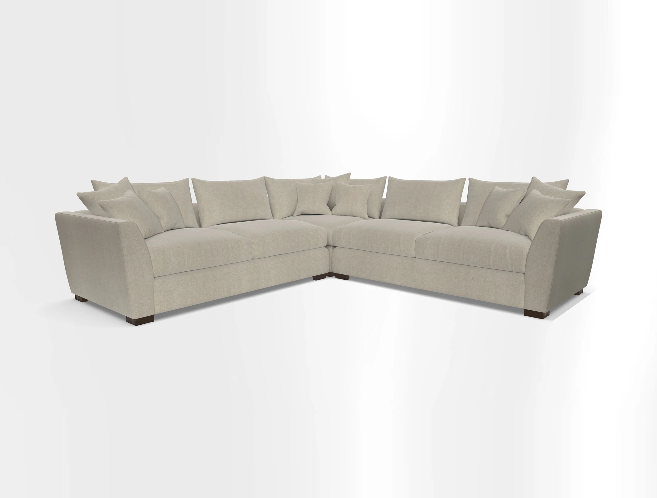 Hambledon Large Corner Group in Plain Two Tone Calico with Scatters in Cloth 22 Weaves