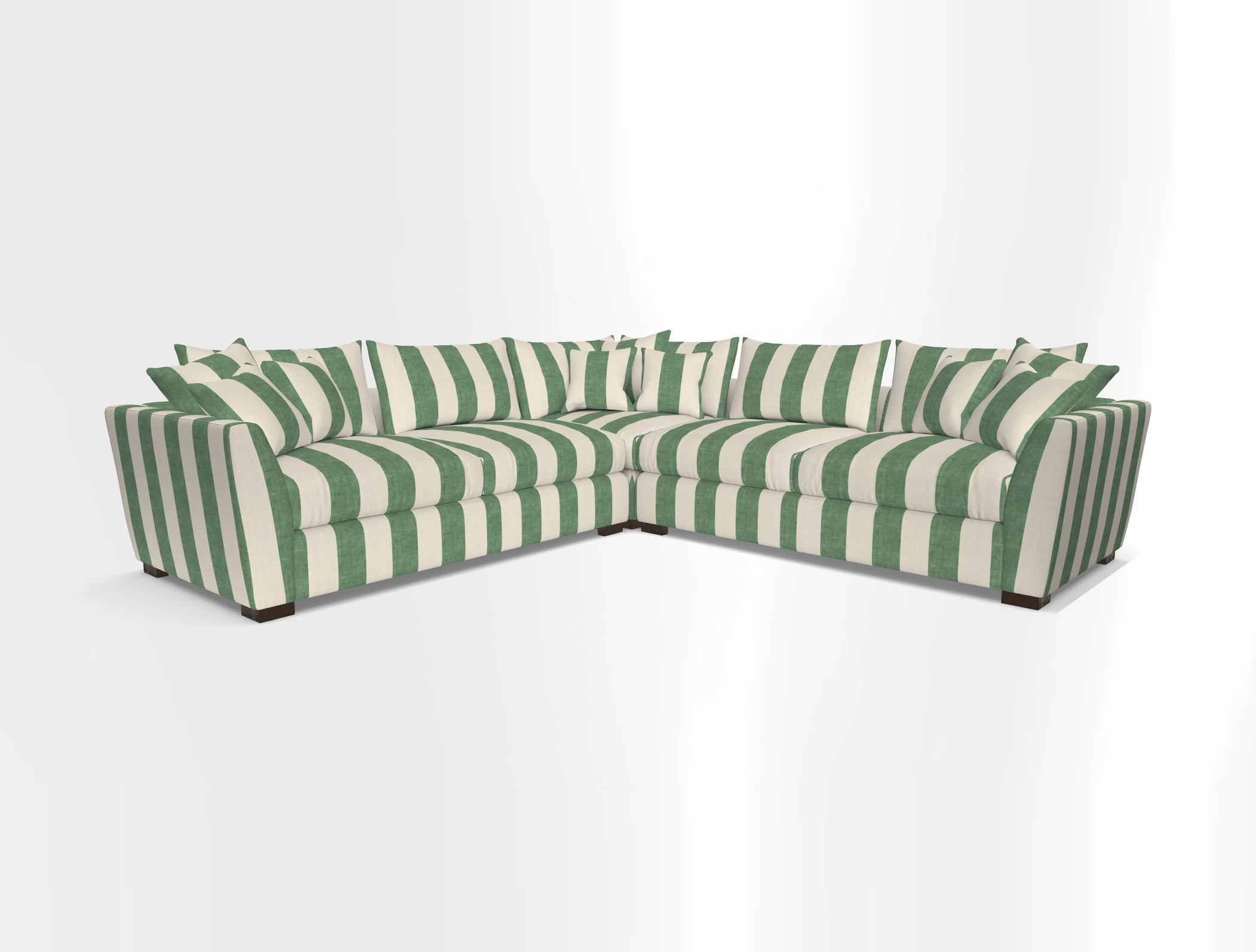 Hambledon Large Corner Group in Plain Two Tone Calico with Scatters in Cloth 22 Weaves