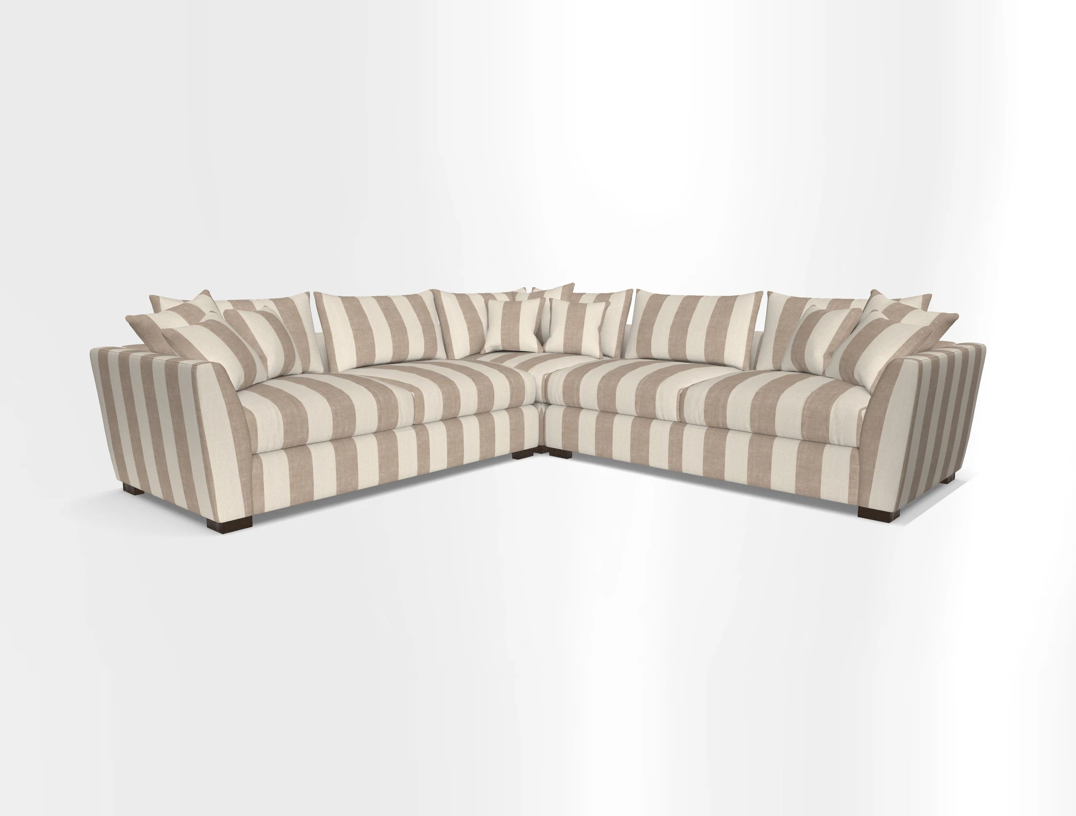 Hambledon Large Corner Group in Plain Two Tone Calico with Scatters in Cloth 22 Weaves