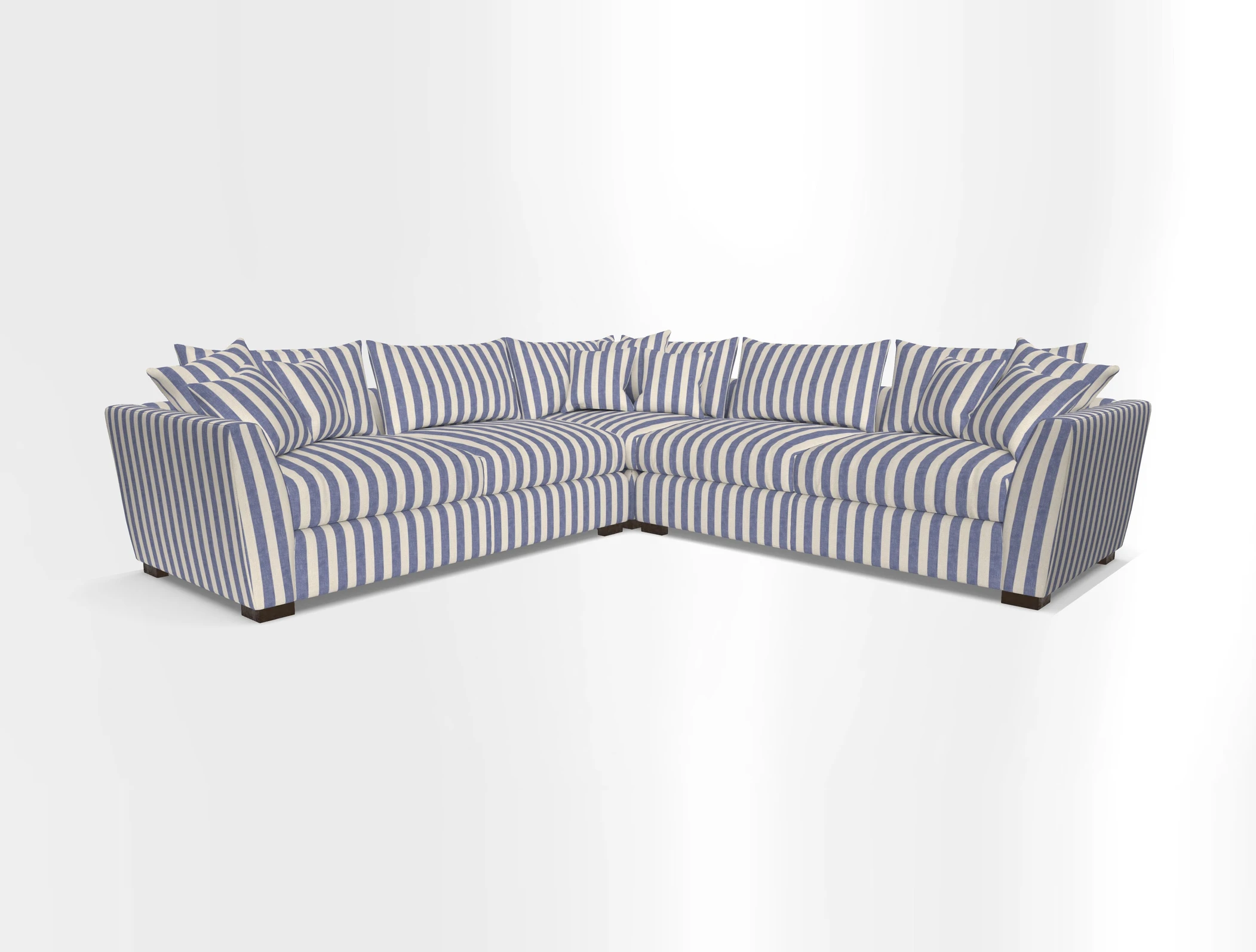 Hambledon Large Corner Group in Plain Two Tone Calico with Scatters in Cloth 22 Weaves