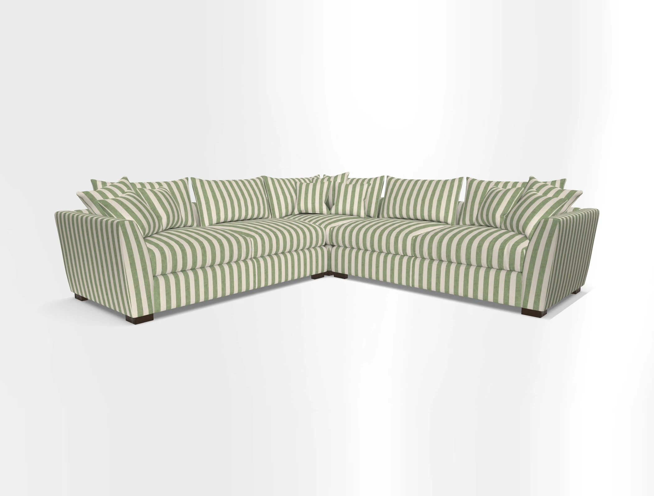 Hambledon Large Corner Group in Plain Two Tone Calico with Scatters in Cloth 22 Weaves