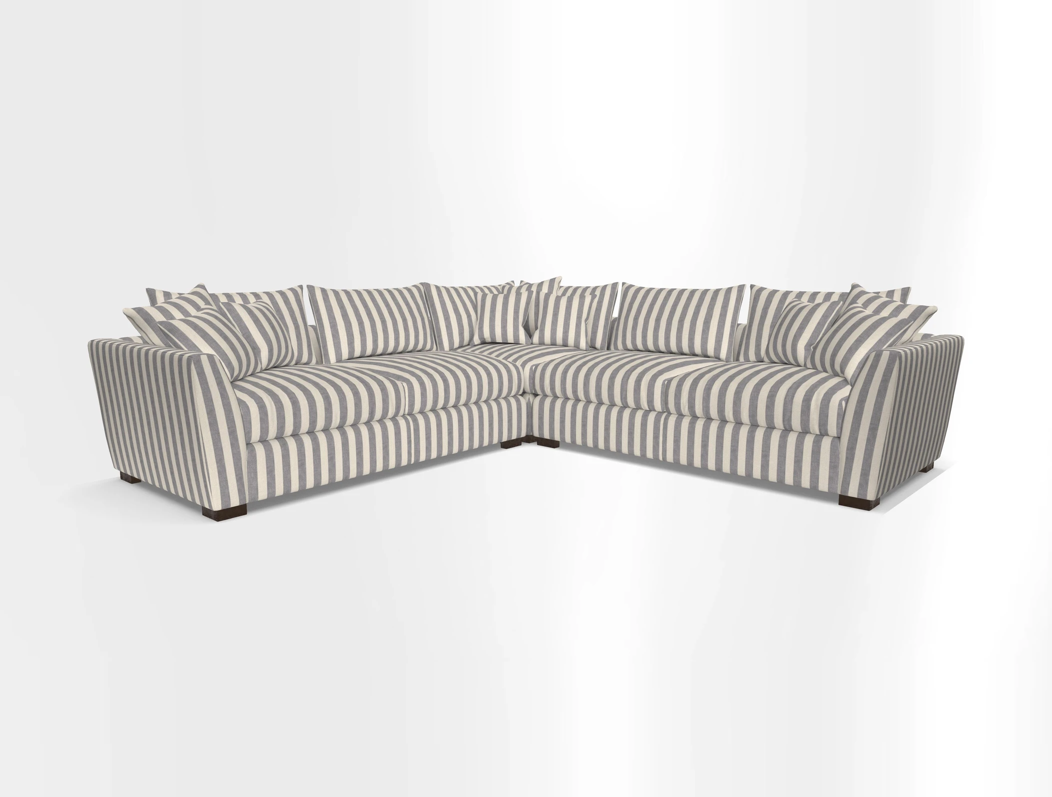 Hambledon Large Corner Group in Plain Two Tone Calico with Scatters in Cloth 22 Weaves