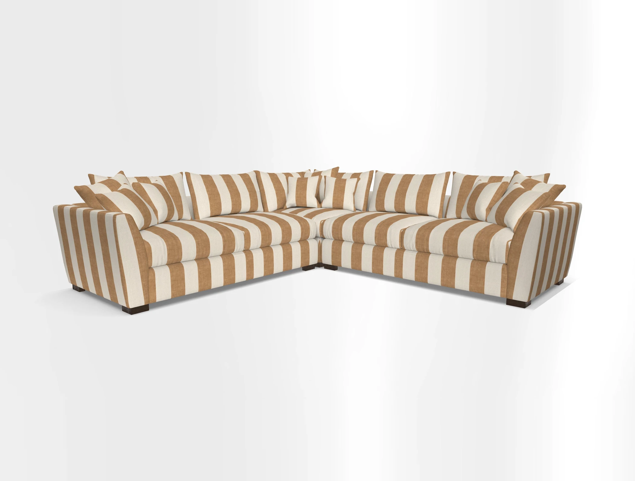 Hambledon Large Corner Group in Plain Two Tone Calico with Scatters in Cloth 22 Weaves