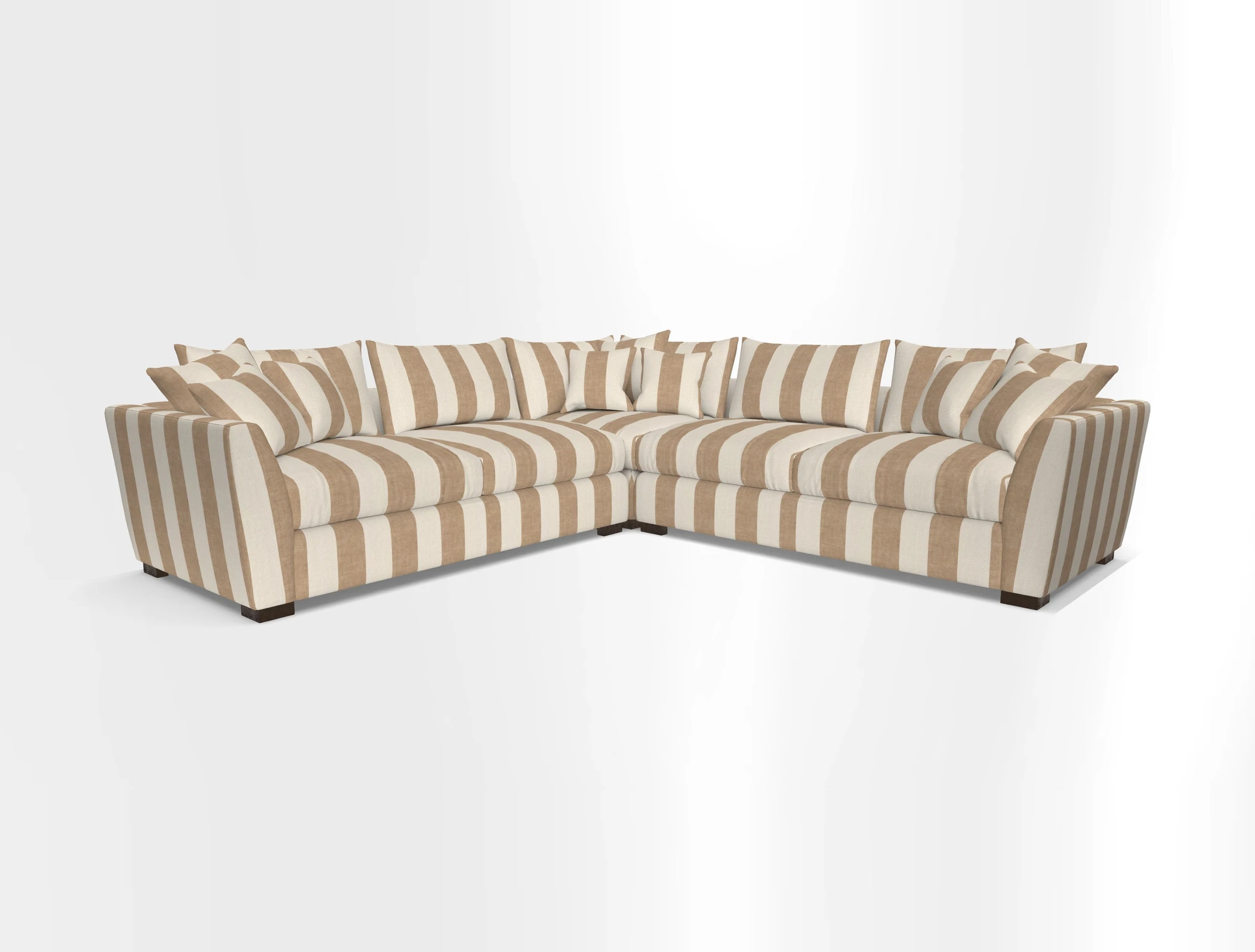 Hambledon Large Corner Group in Plain Two Tone Calico with Scatters in Cloth 22 Weaves