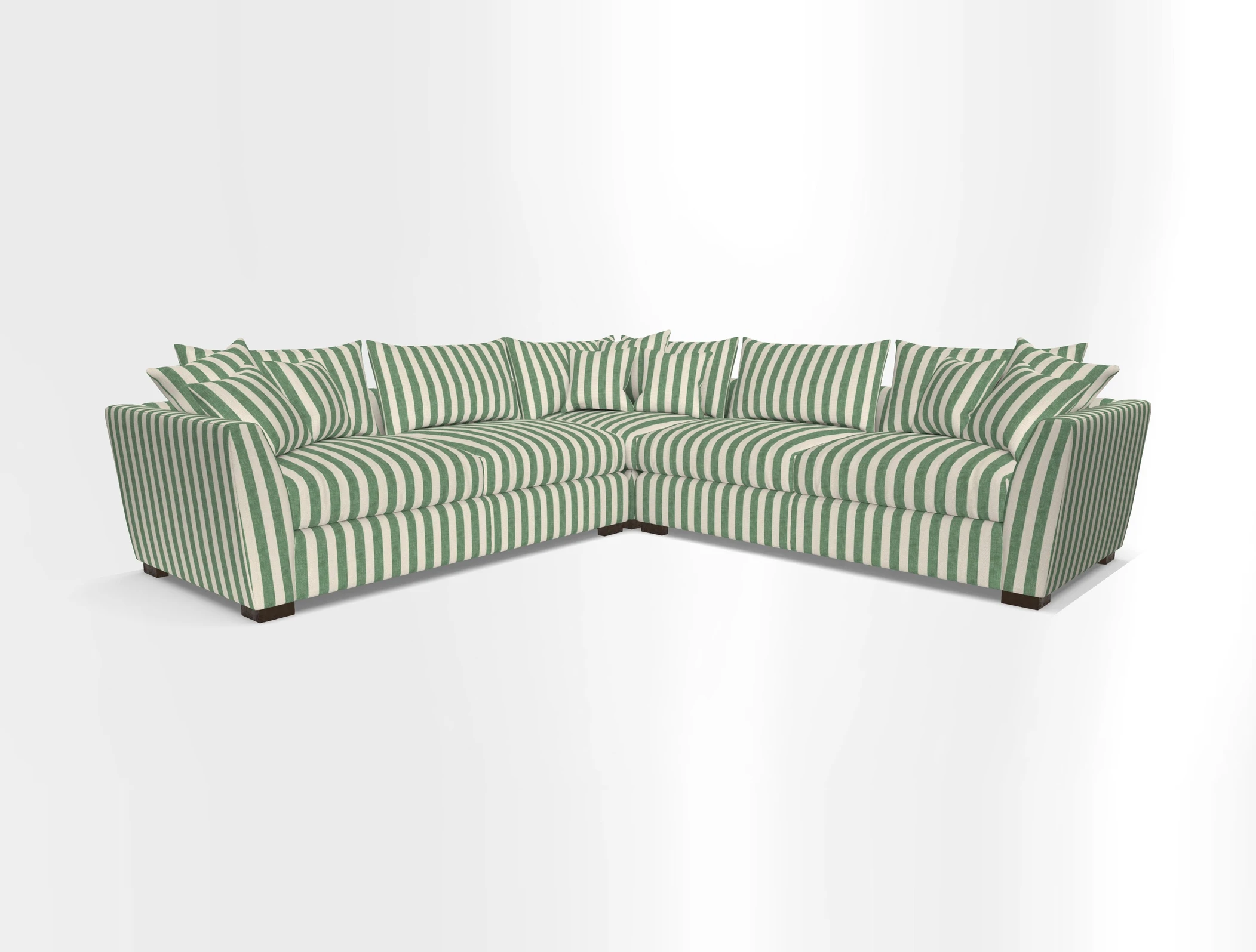 Hambledon Large Corner Group in Plain Two Tone Calico with Scatters in Cloth 22 Weaves