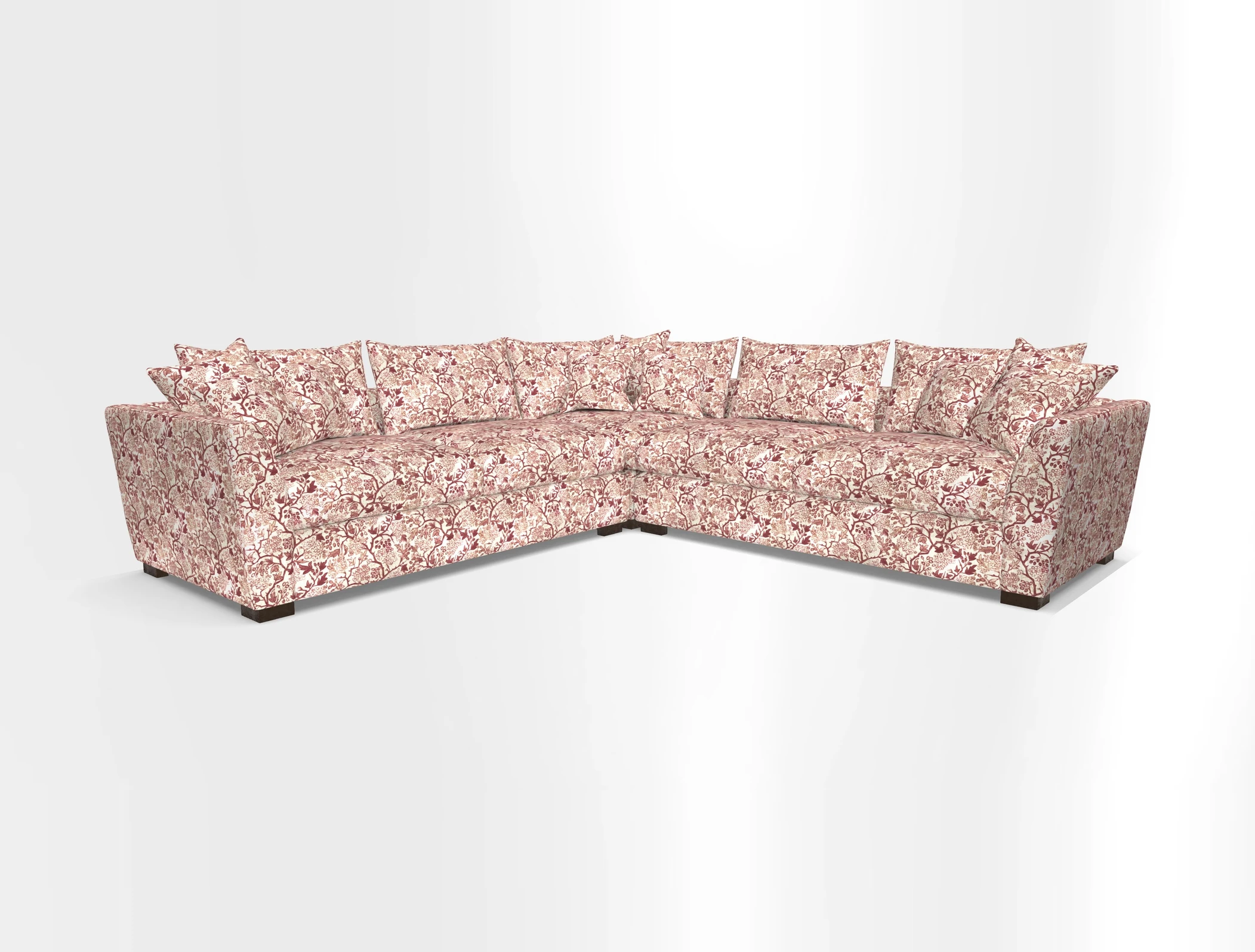 Hambledon Large Corner Group in Plain Two Tone Calico with Scatters in Cloth 22 Weaves