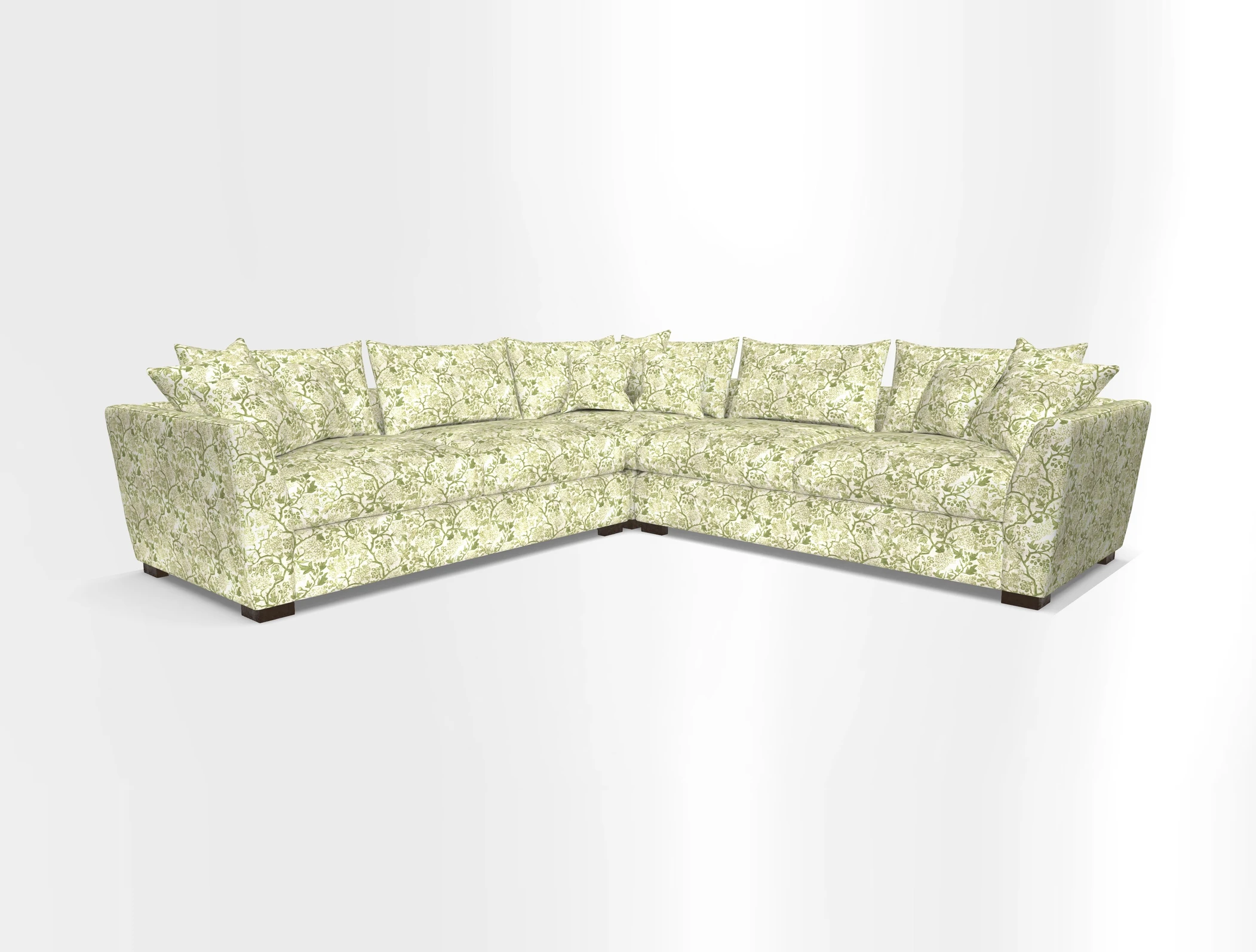 Hambledon Large Corner Group in Plain Two Tone Calico with Scatters in Cloth 22 Weaves