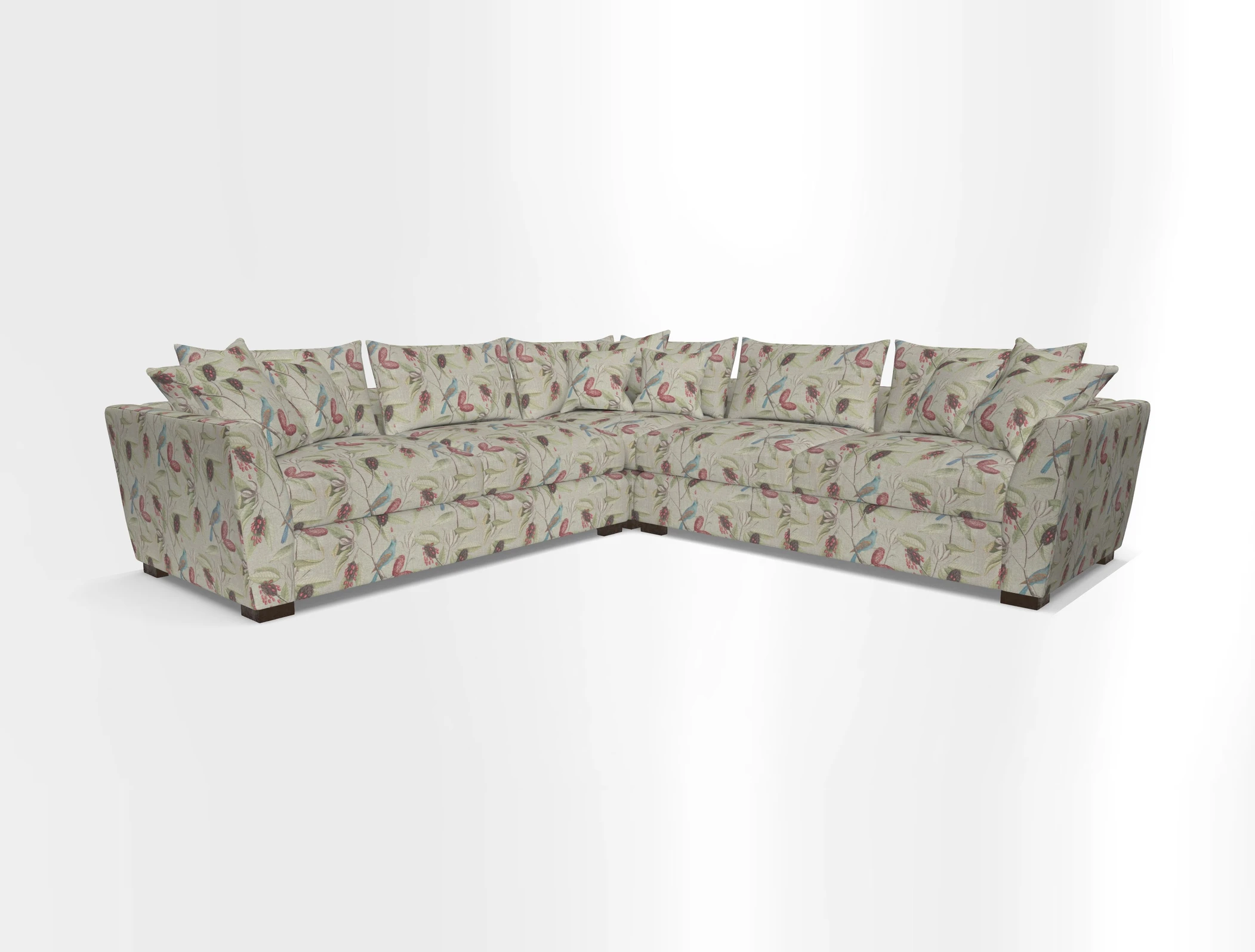 Hambledon Large Corner Group in Plain Two Tone Calico with Scatters in Cloth 22 Weaves